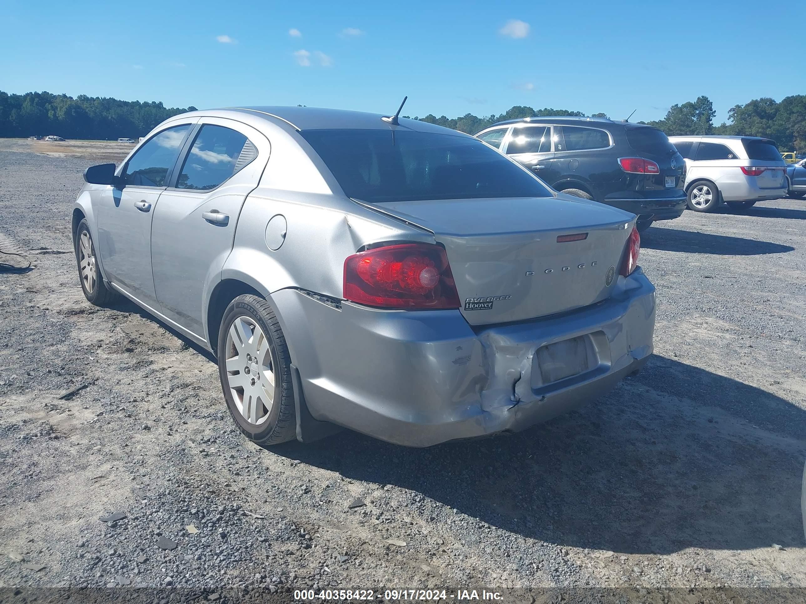 2013 Dodge Avenger Se Silver vin: 1C3CDZAB3DN610963