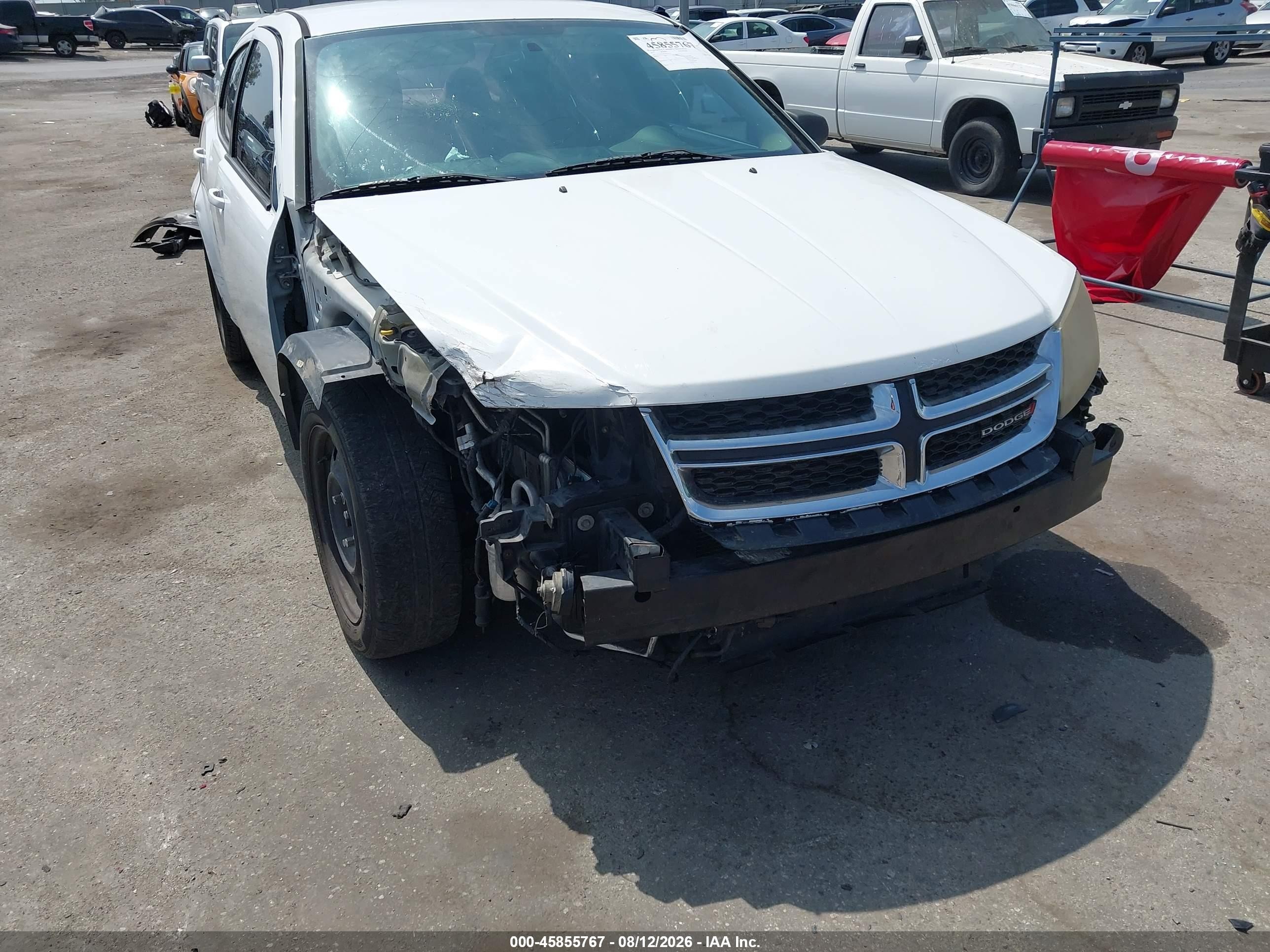 2013 Dodge Avenger Se White vin: 1C3CDZAB3DN626919