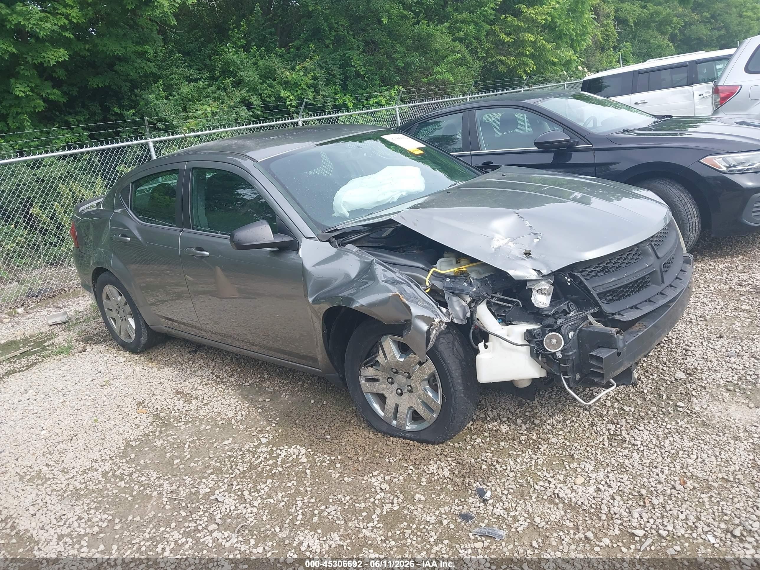 2013 Dodge Avenger Se Gray vin: 1C3CDZAB3DN628525