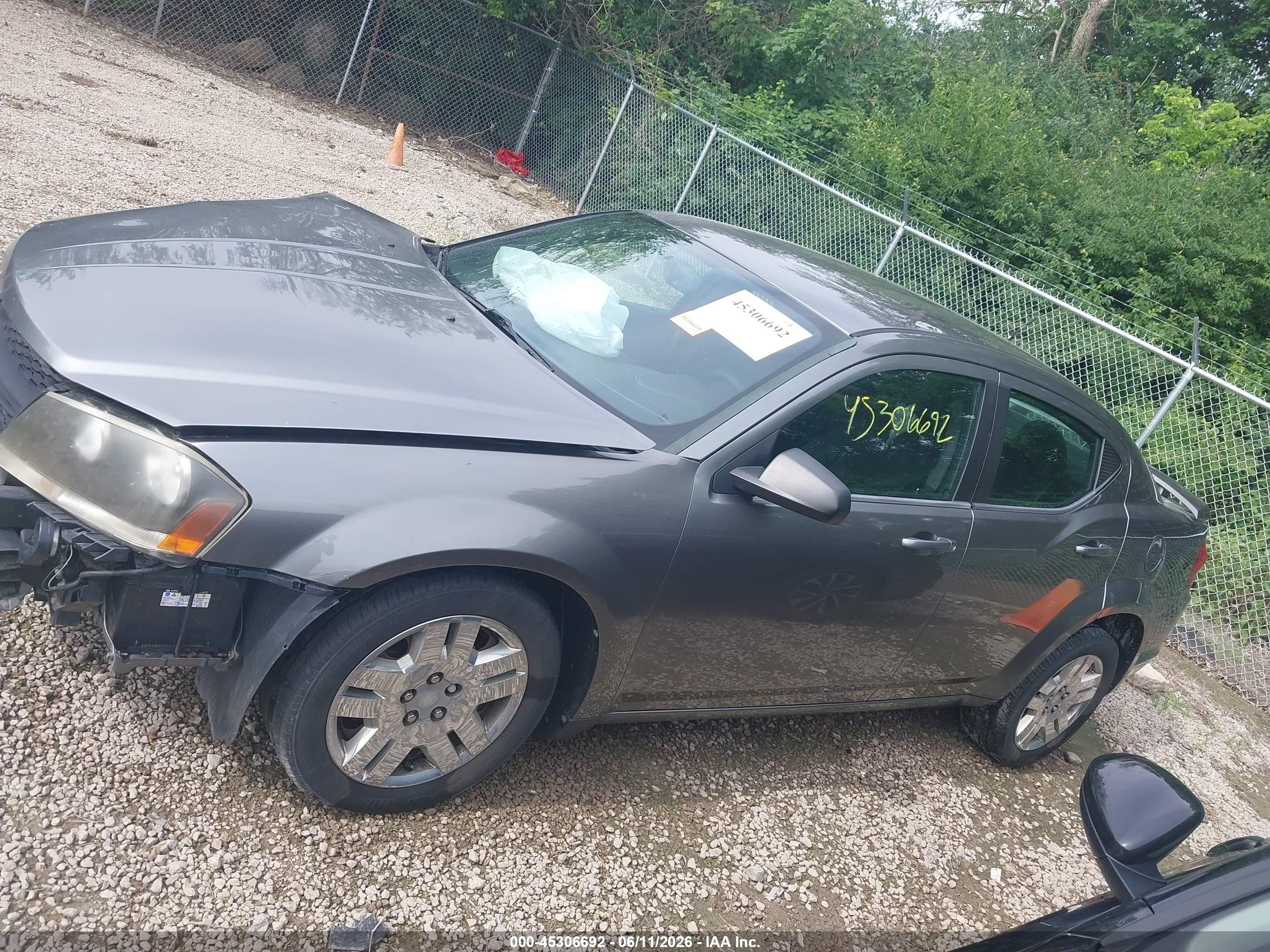 2013 Dodge Avenger Se Gray vin: 1C3CDZAB3DN628525