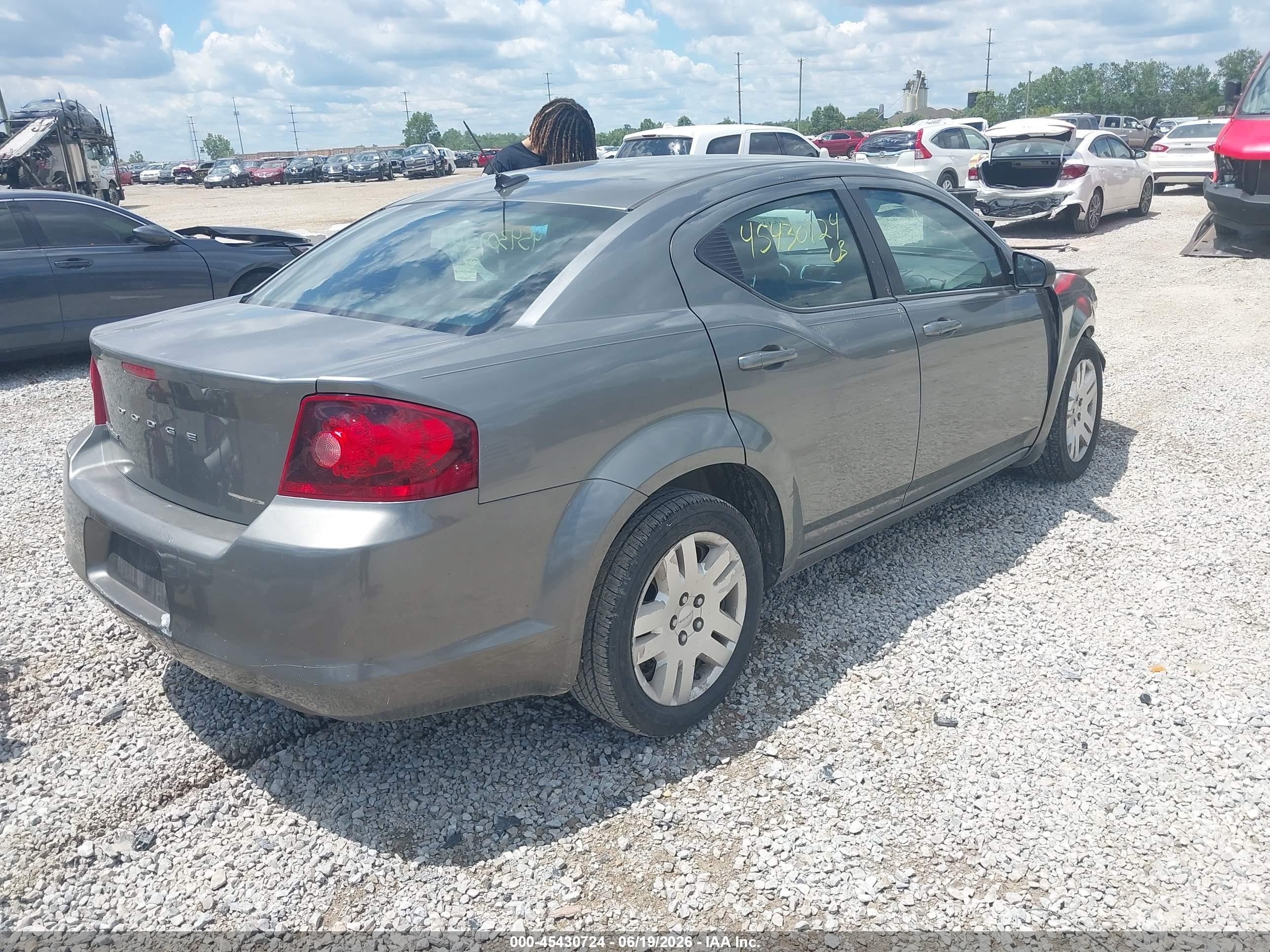 2013 Dodge Avenger Se Серый vin: 1C3CDZAB3DN690393