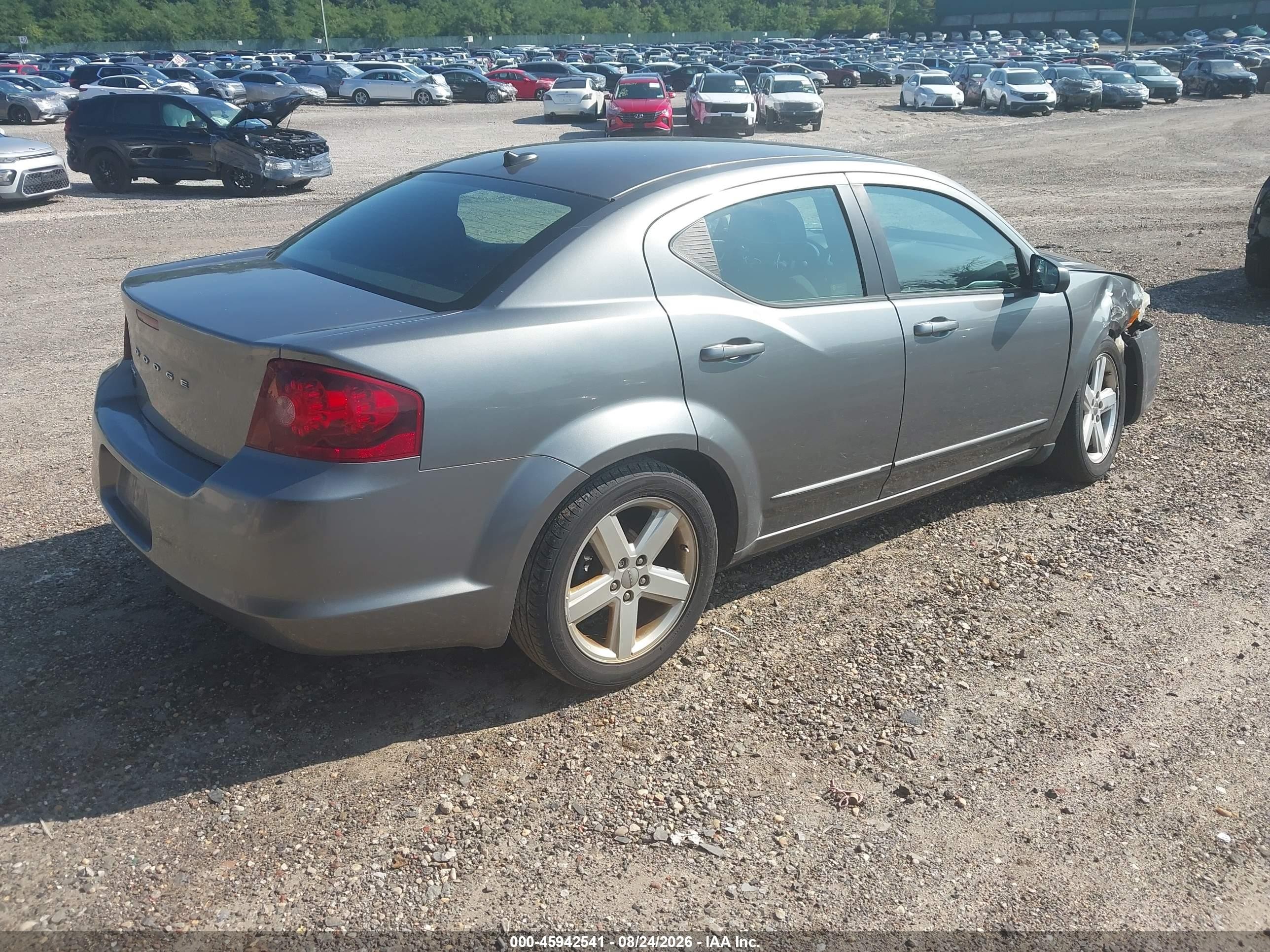 2013 Dodge Avenger Se Gray vin: 1C3CDZAB3DN712540