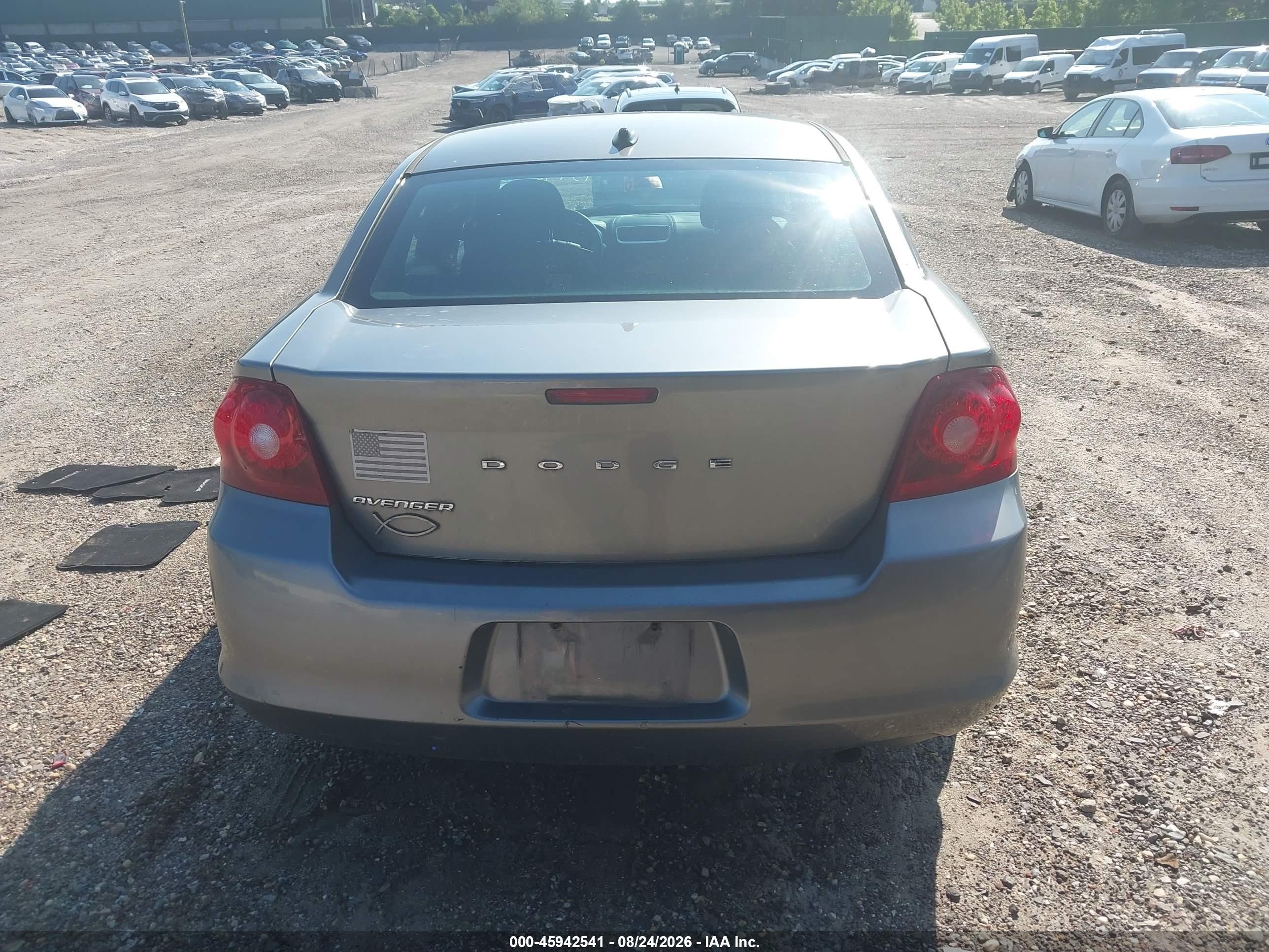2013 Dodge Avenger Se Gray vin: 1C3CDZAB3DN712540