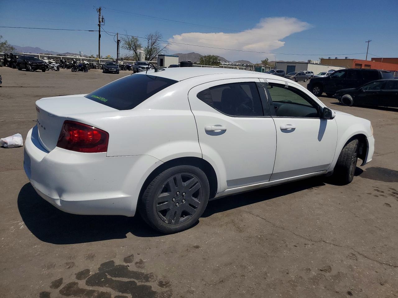 2014 Dodge Avenger Se White vin: 1C3CDZAB3EN130259