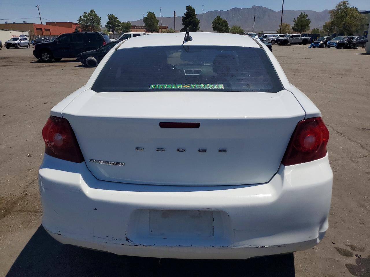 2014 Dodge Avenger Se White vin: 1C3CDZAB3EN130259