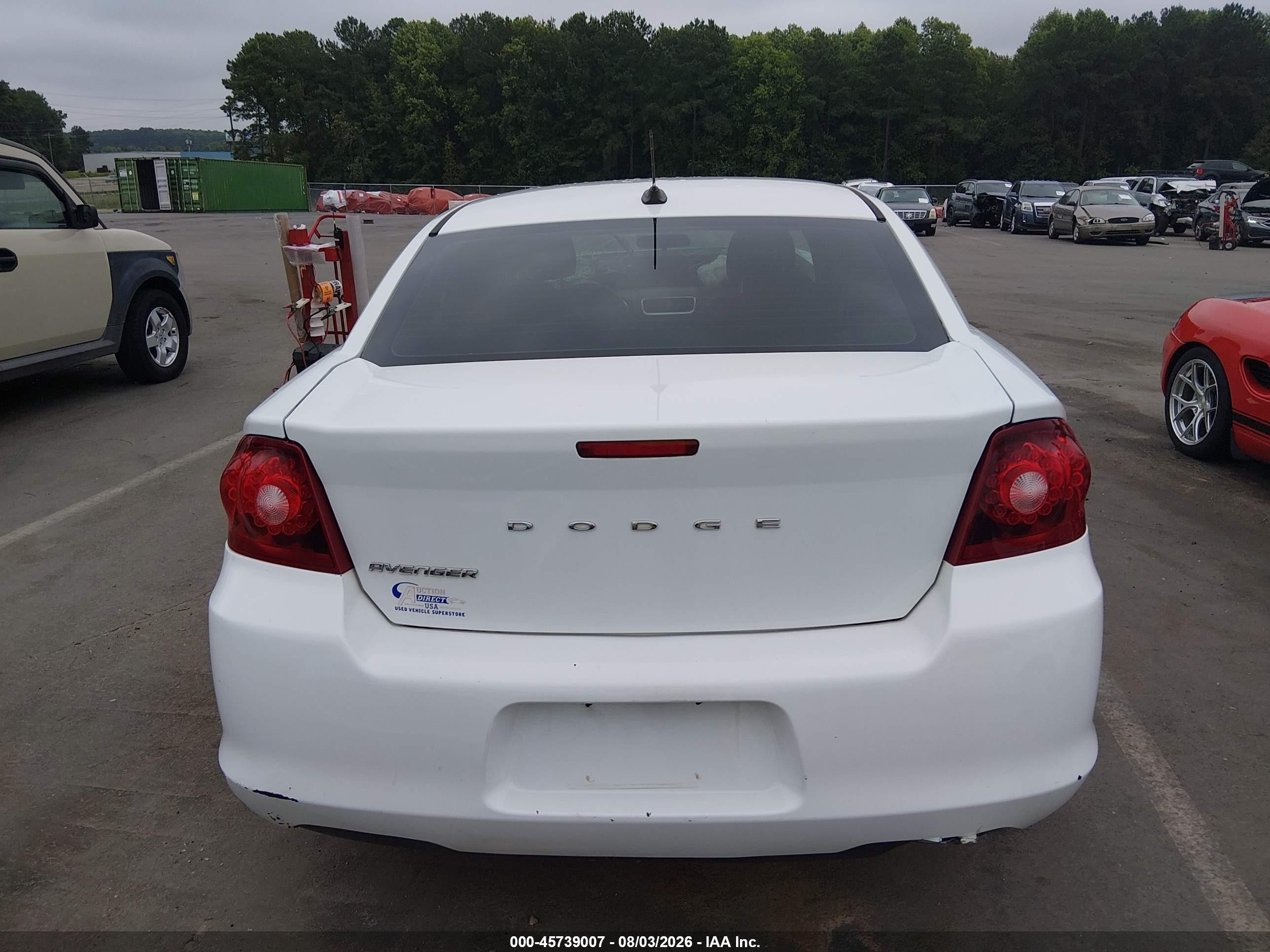 2014 Dodge Avenger Se White vin: 1C3CDZAB3EN170115