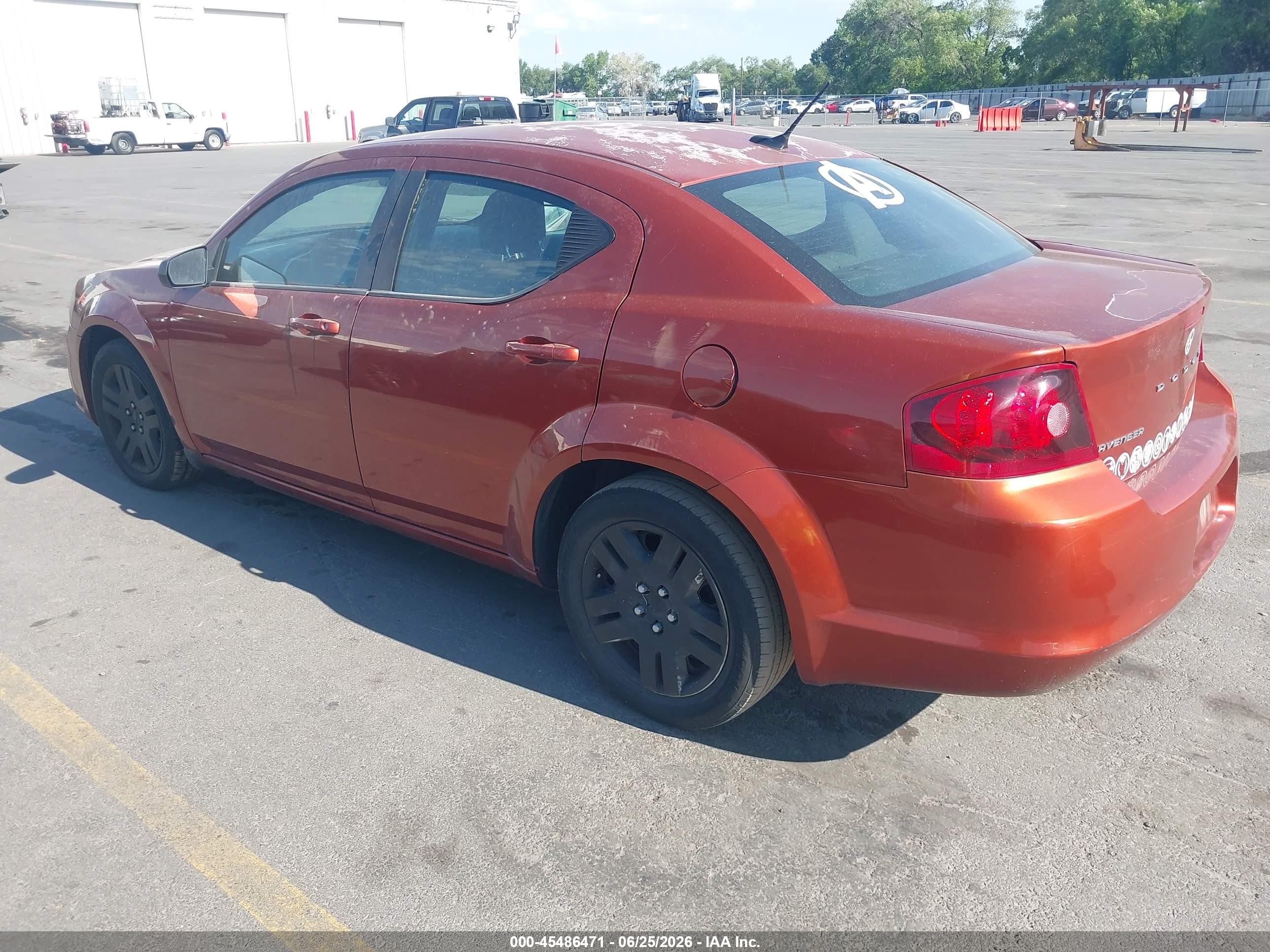 2012 Dodge Avenger Se Orange vin: 1C3CDZAB4CN182707