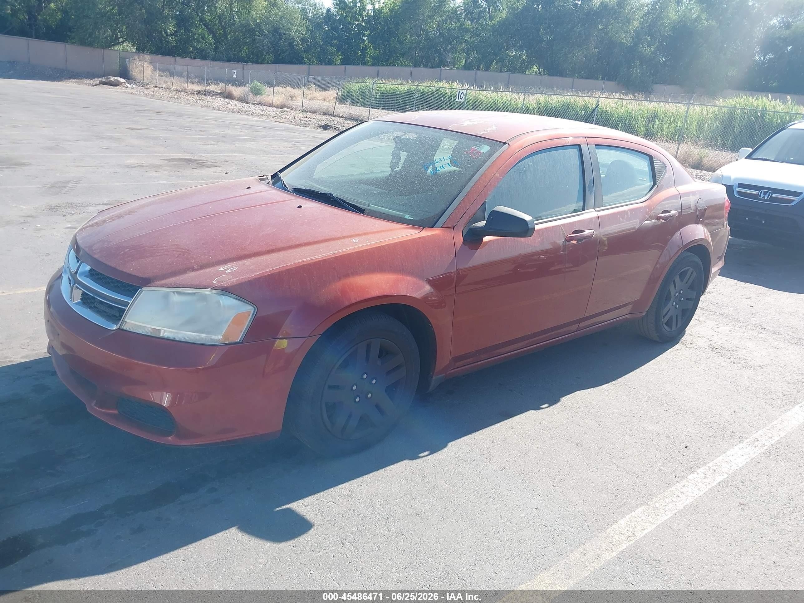 2012 Dodge Avenger Se Orange vin: 1C3CDZAB4CN182707