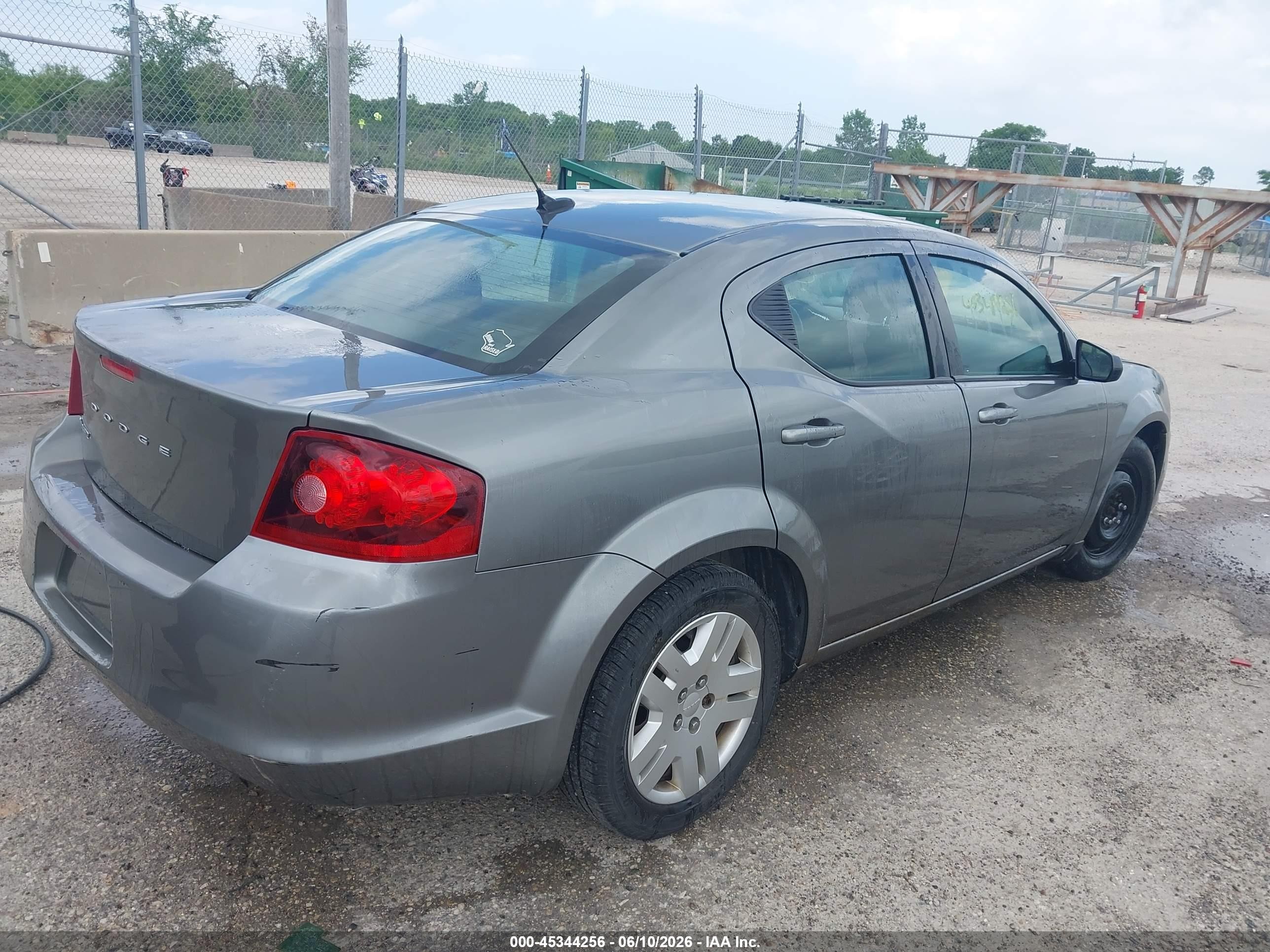 2012 Dodge Avenger Se Серый vin: 1C3CDZAB4CN215995