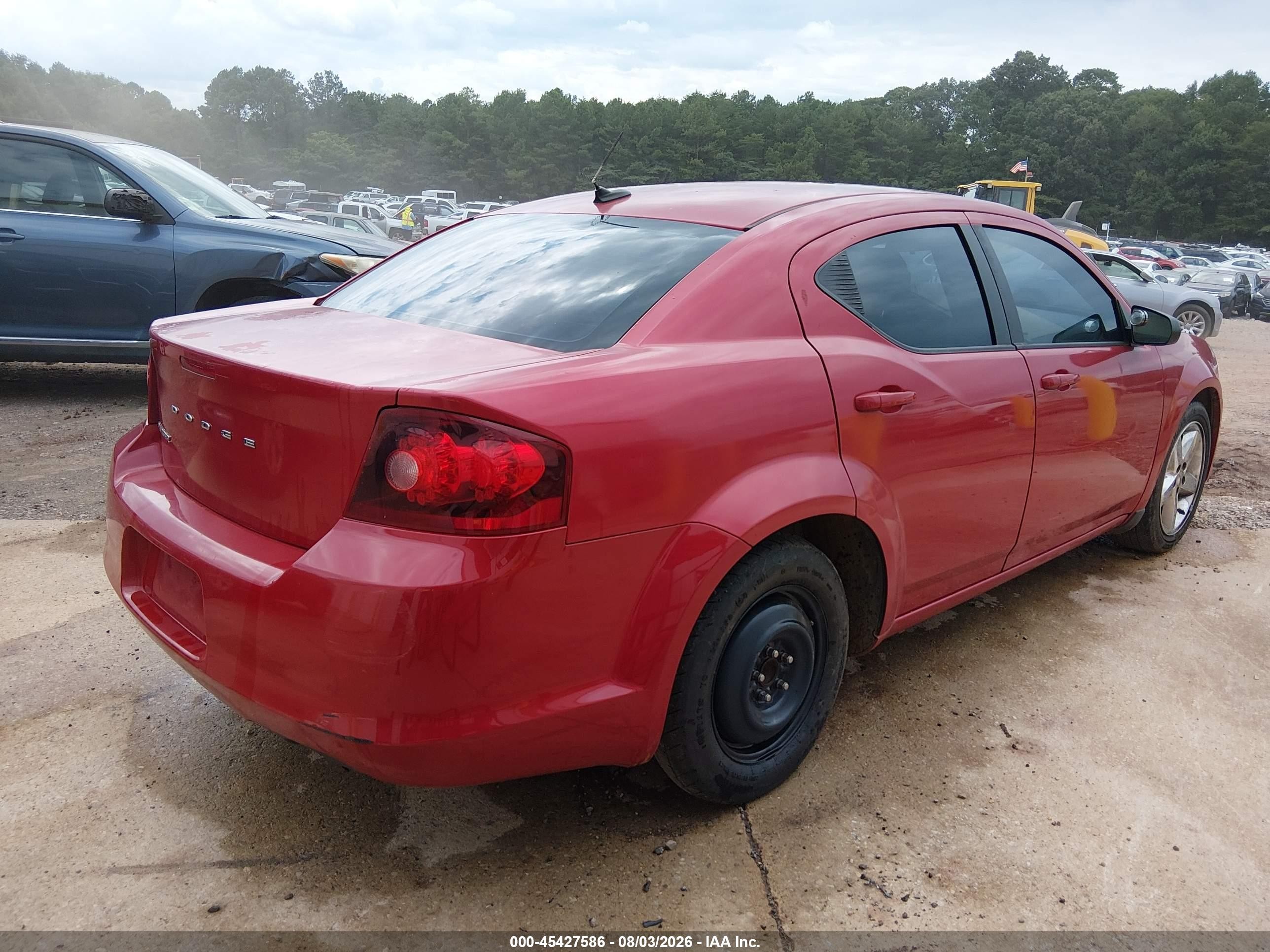 2012 Dodge Avenger Se Red vin: 1C3CDZAB4CN240444