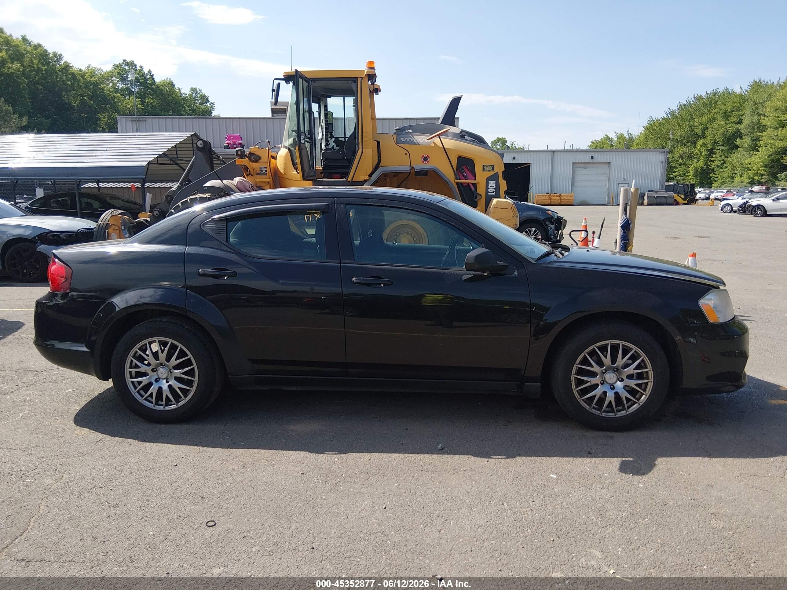 2012 Dodge Avenger Se Black vin: 1C3CDZAB4CN252657