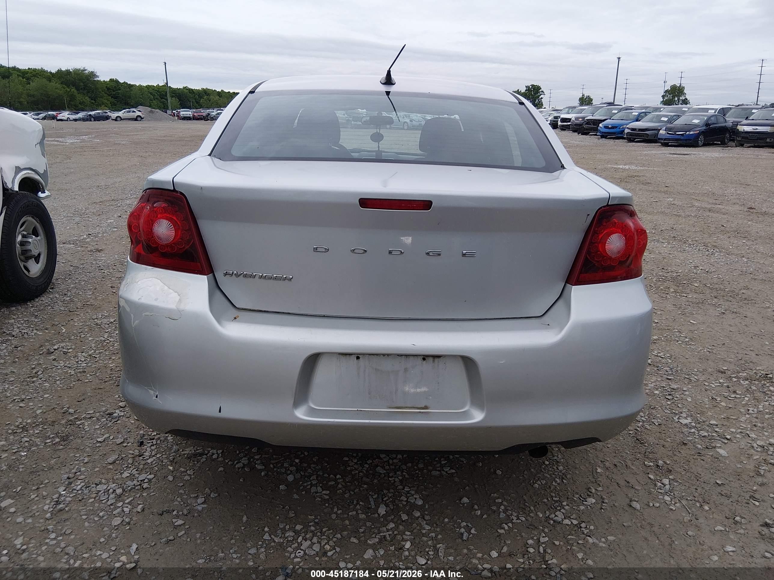 2012 Dodge Avenger Se Серебряный vin: 1C3CDZAB4CN253100