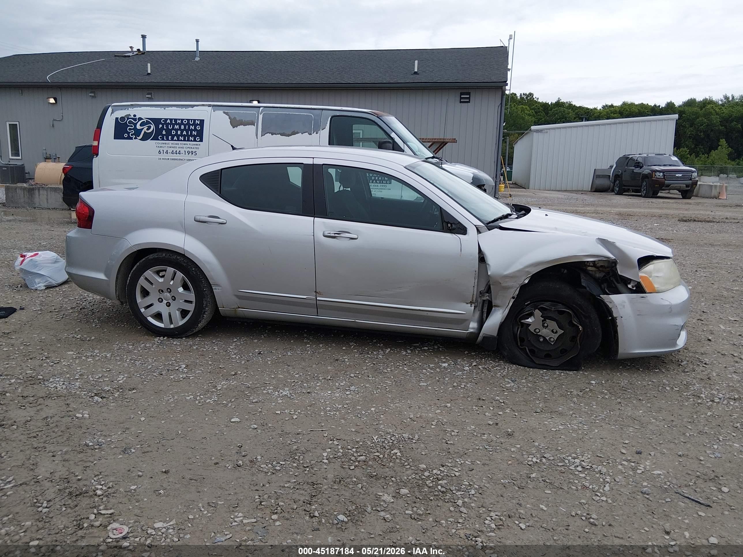 2012 Dodge Avenger Se Серебряный vin: 1C3CDZAB4CN253100