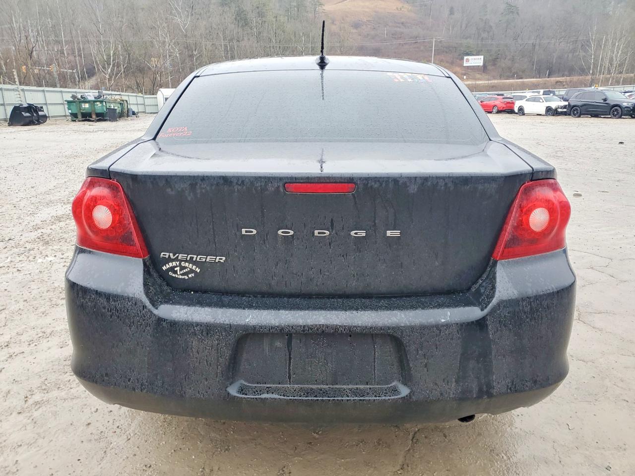 2012 Dodge Avenger Se Black vin: 1C3CDZAB4CN275484