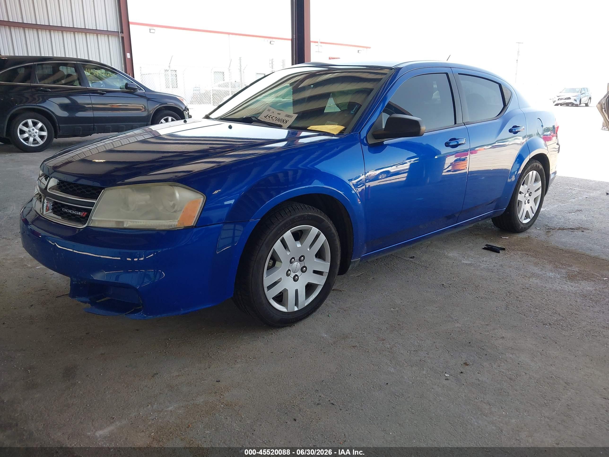 2013 Dodge Avenger Se Blue vin: 1C3CDZAB4DN581263