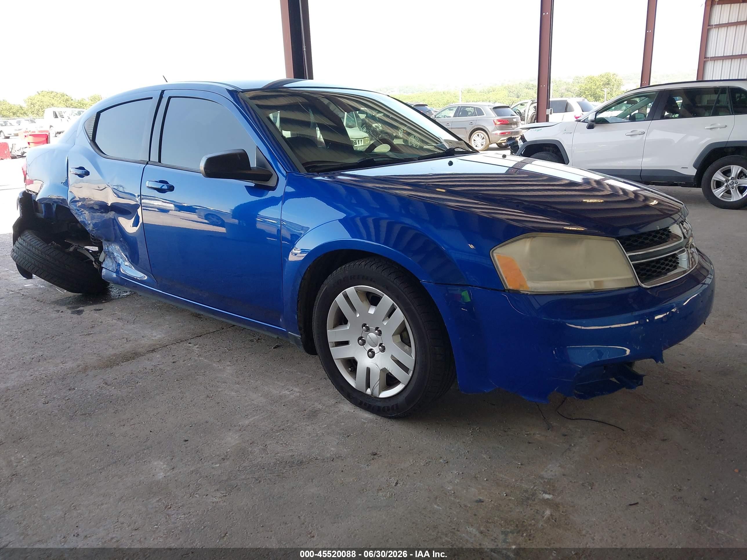 2013 Dodge Avenger Se Blue vin: 1C3CDZAB4DN581263