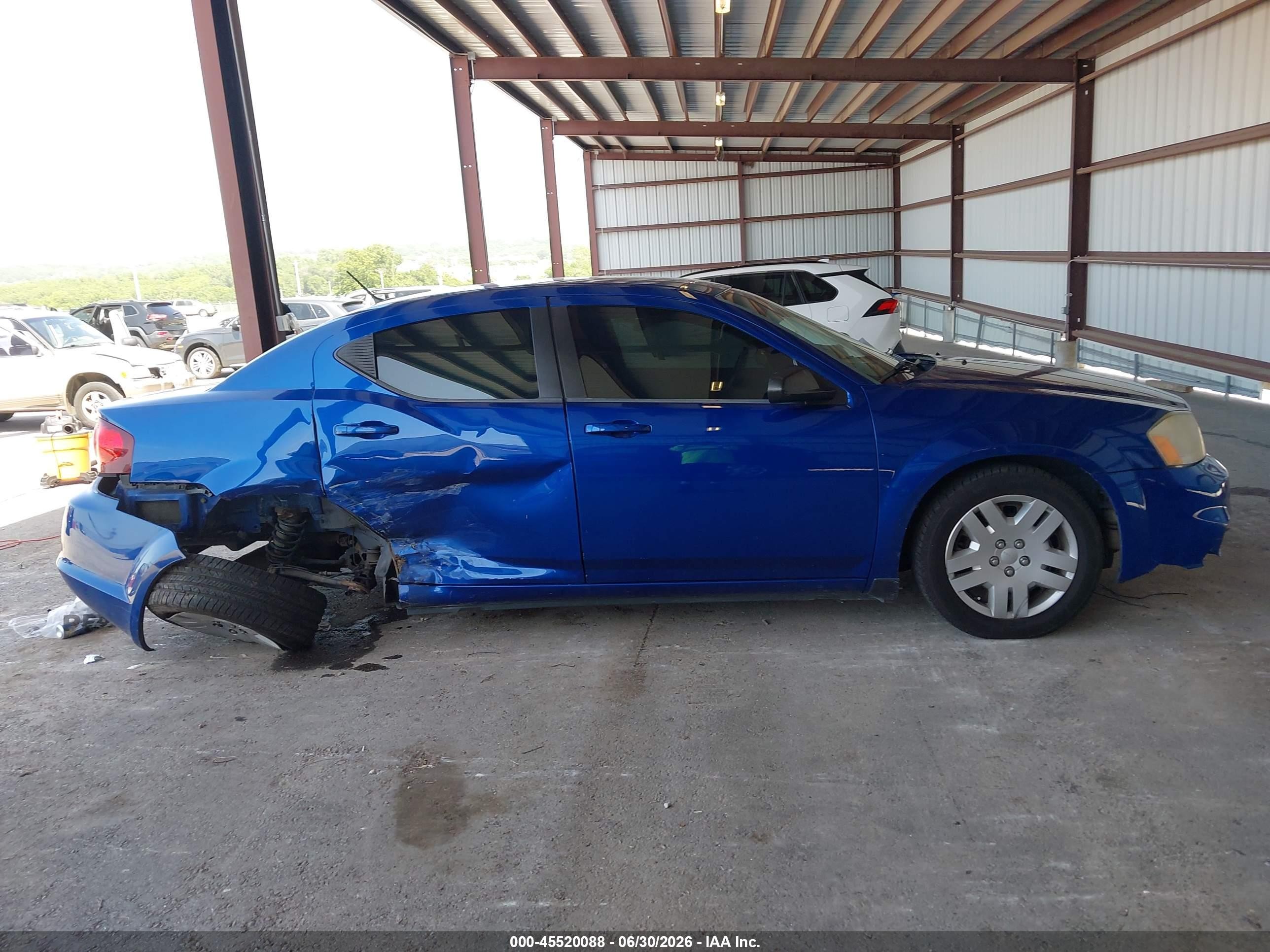 2013 Dodge Avenger Se Blue vin: 1C3CDZAB4DN581263