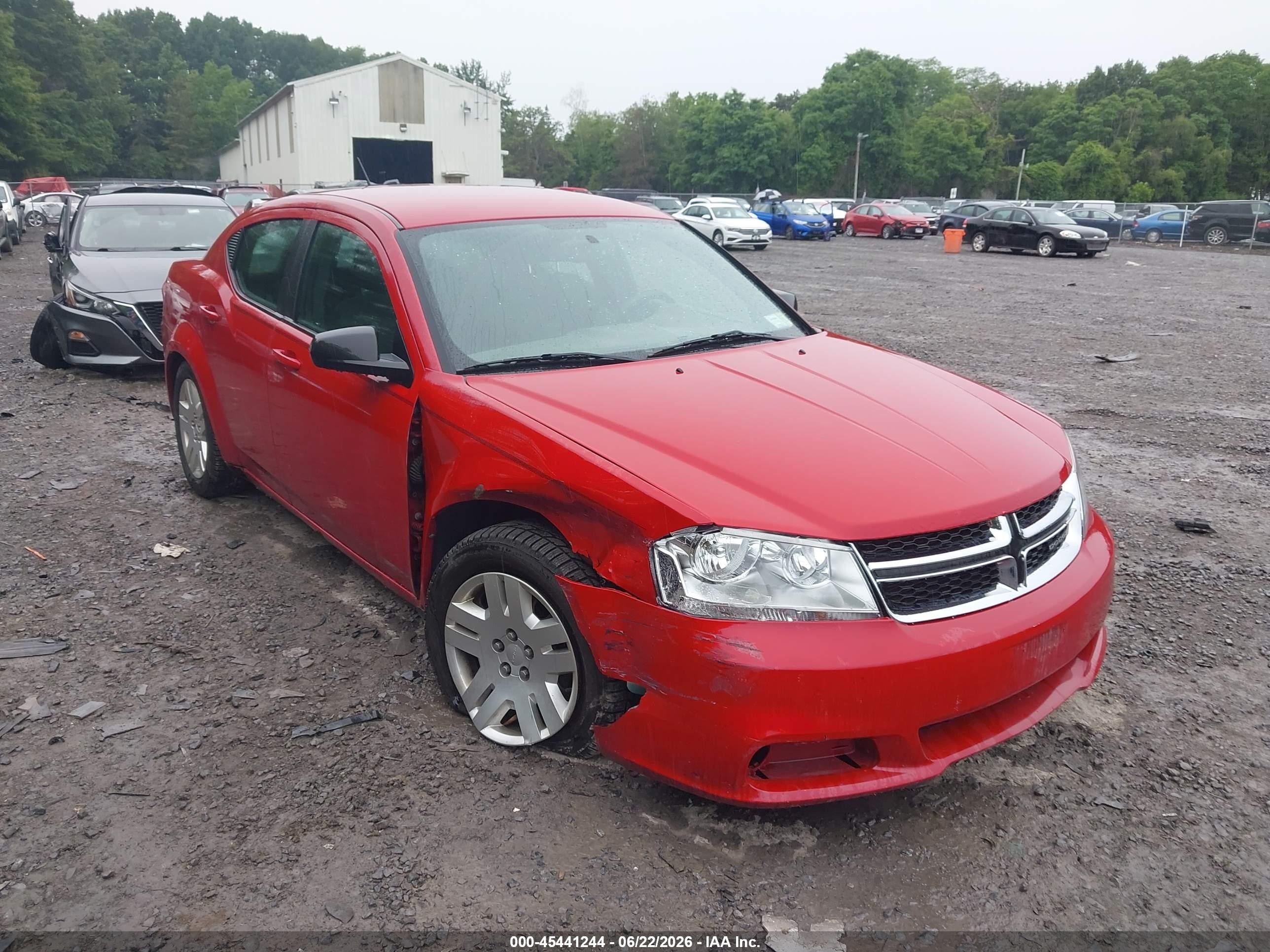 2013 Dodge Avenger Se Red vin: 1C3CDZAB4DN588178