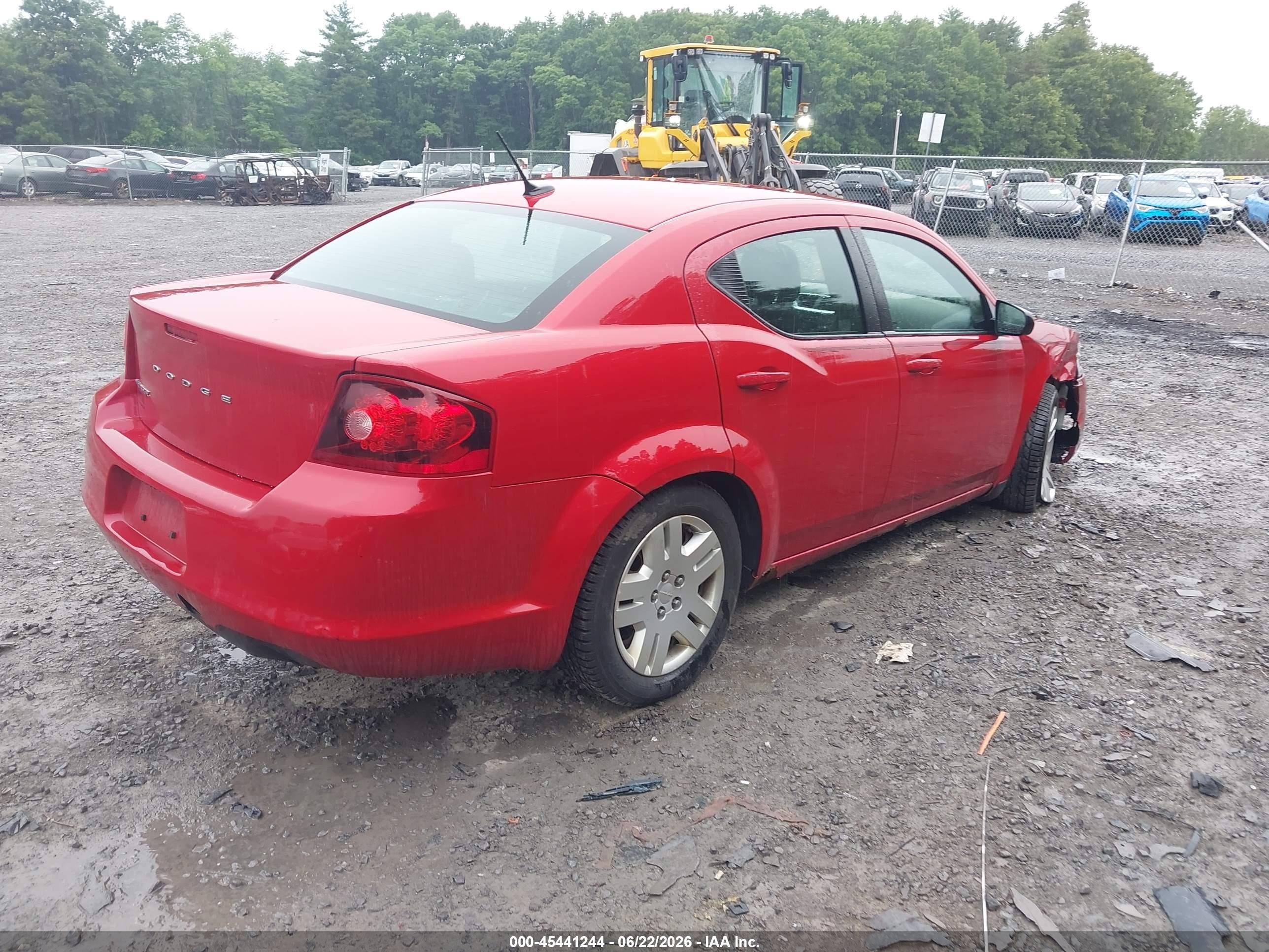 2013 Dodge Avenger Se Red vin: 1C3CDZAB4DN588178