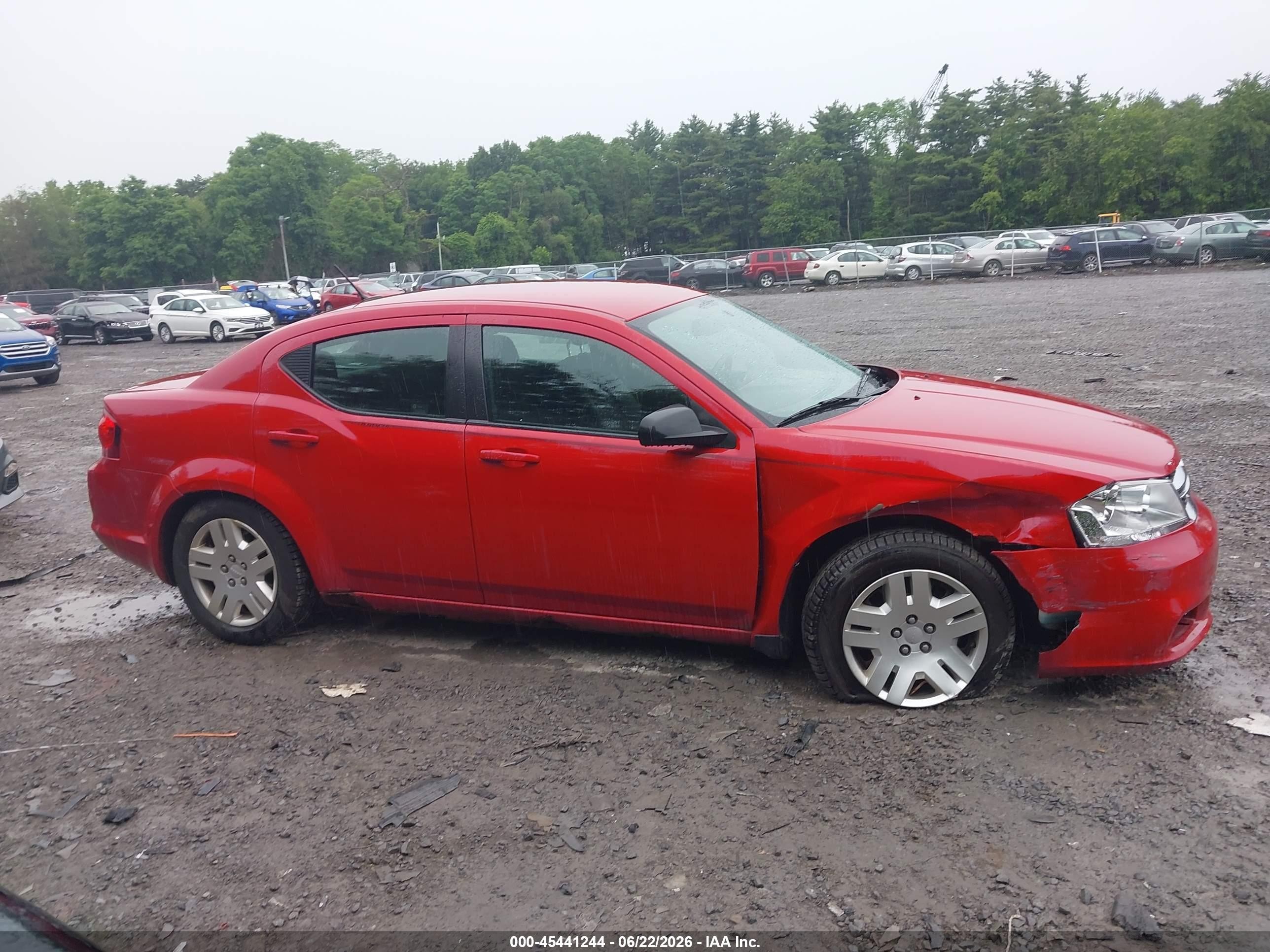 2013 Dodge Avenger Se Red vin: 1C3CDZAB4DN588178