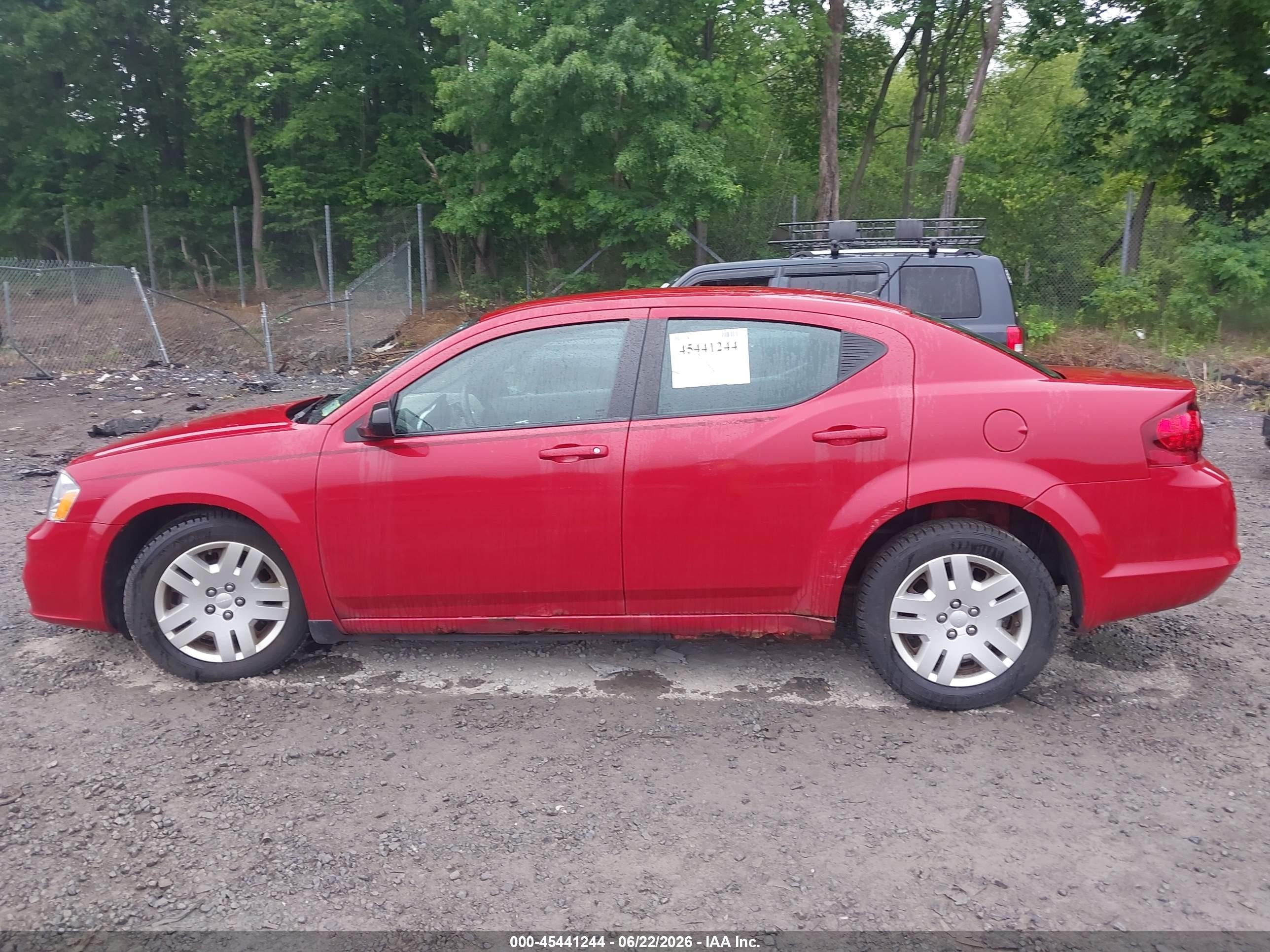 2013 Dodge Avenger Se Red vin: 1C3CDZAB4DN588178