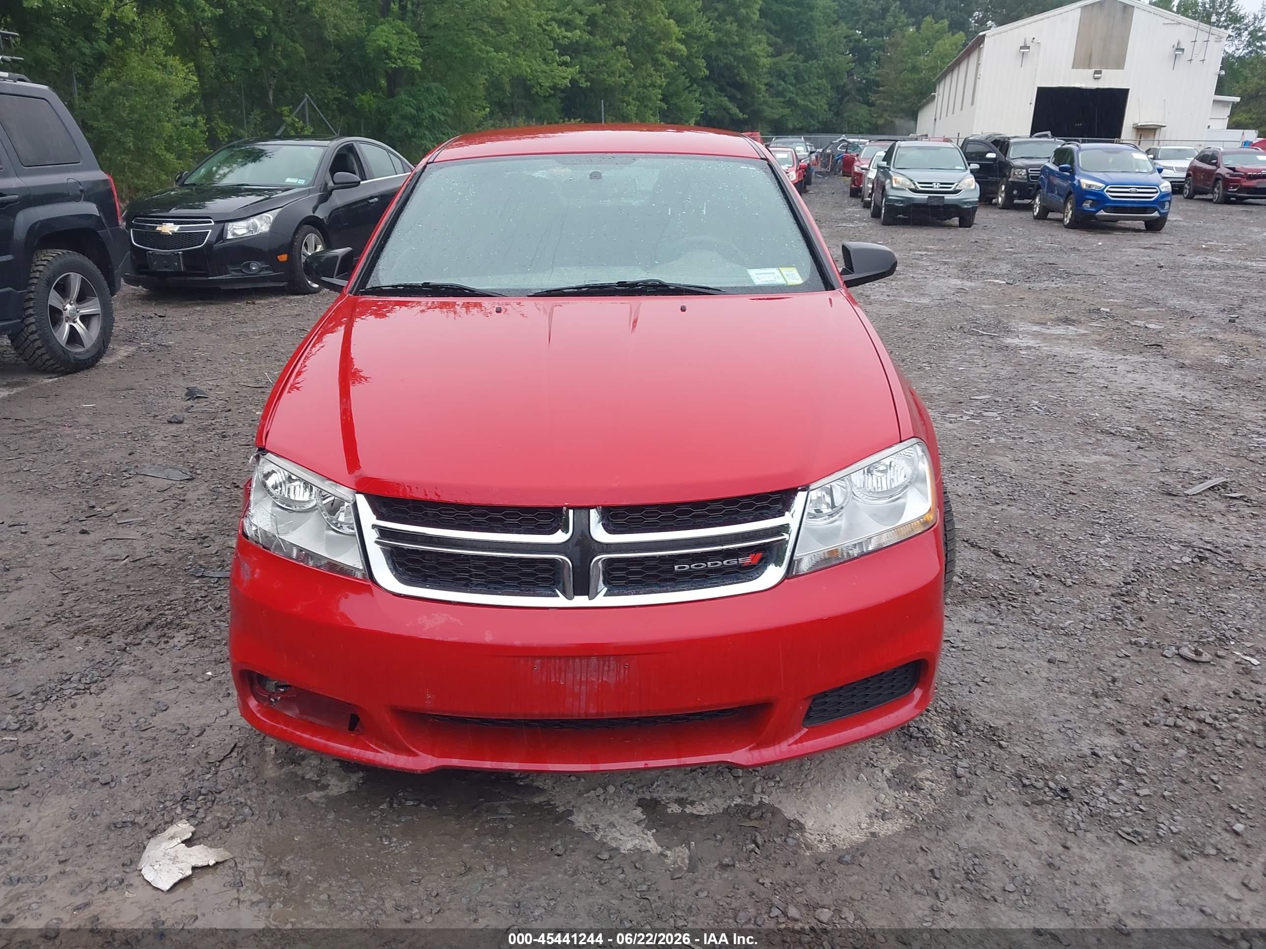 2013 Dodge Avenger Se Red vin: 1C3CDZAB4DN588178