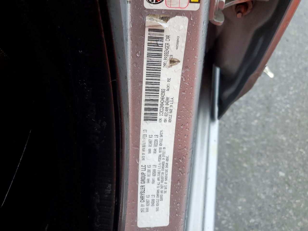 2013 Dodge Avenger Se Gray vin: 1C3CDZAB4DN642983