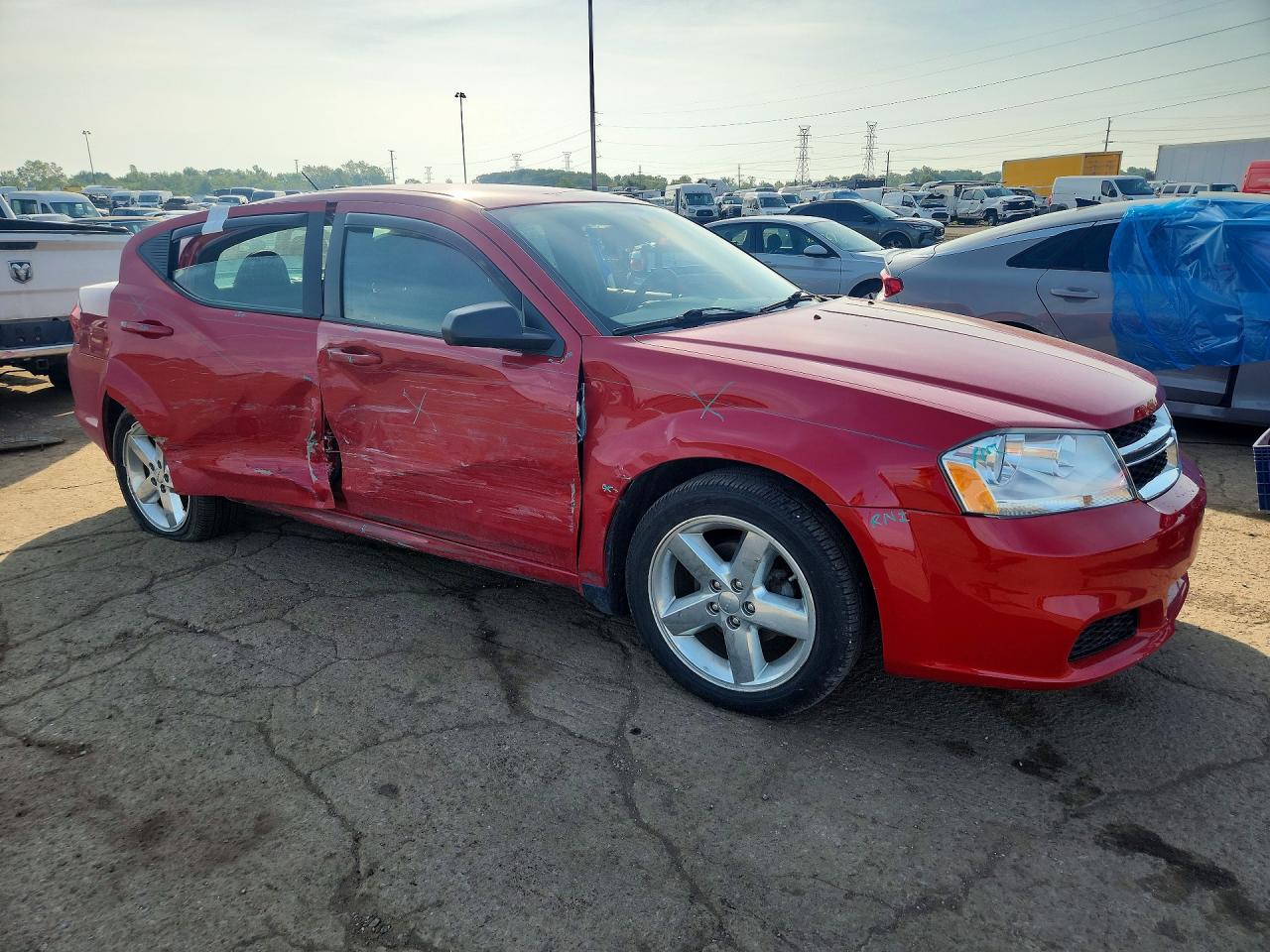 2013 Dodge Avenger Se Red vin: 1C3CDZAB4DN685218