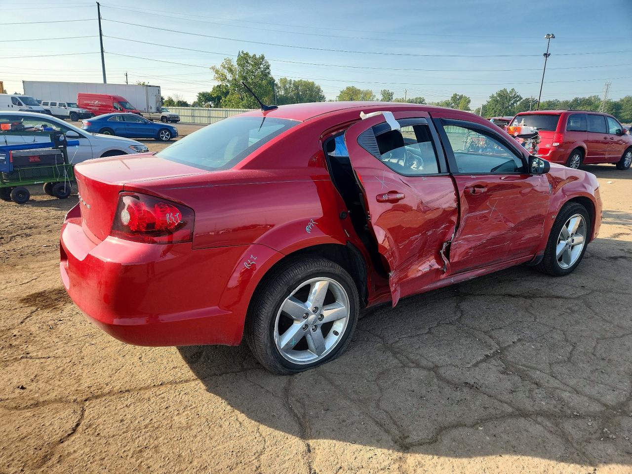 2013 Dodge Avenger Se Red vin: 1C3CDZAB4DN685218