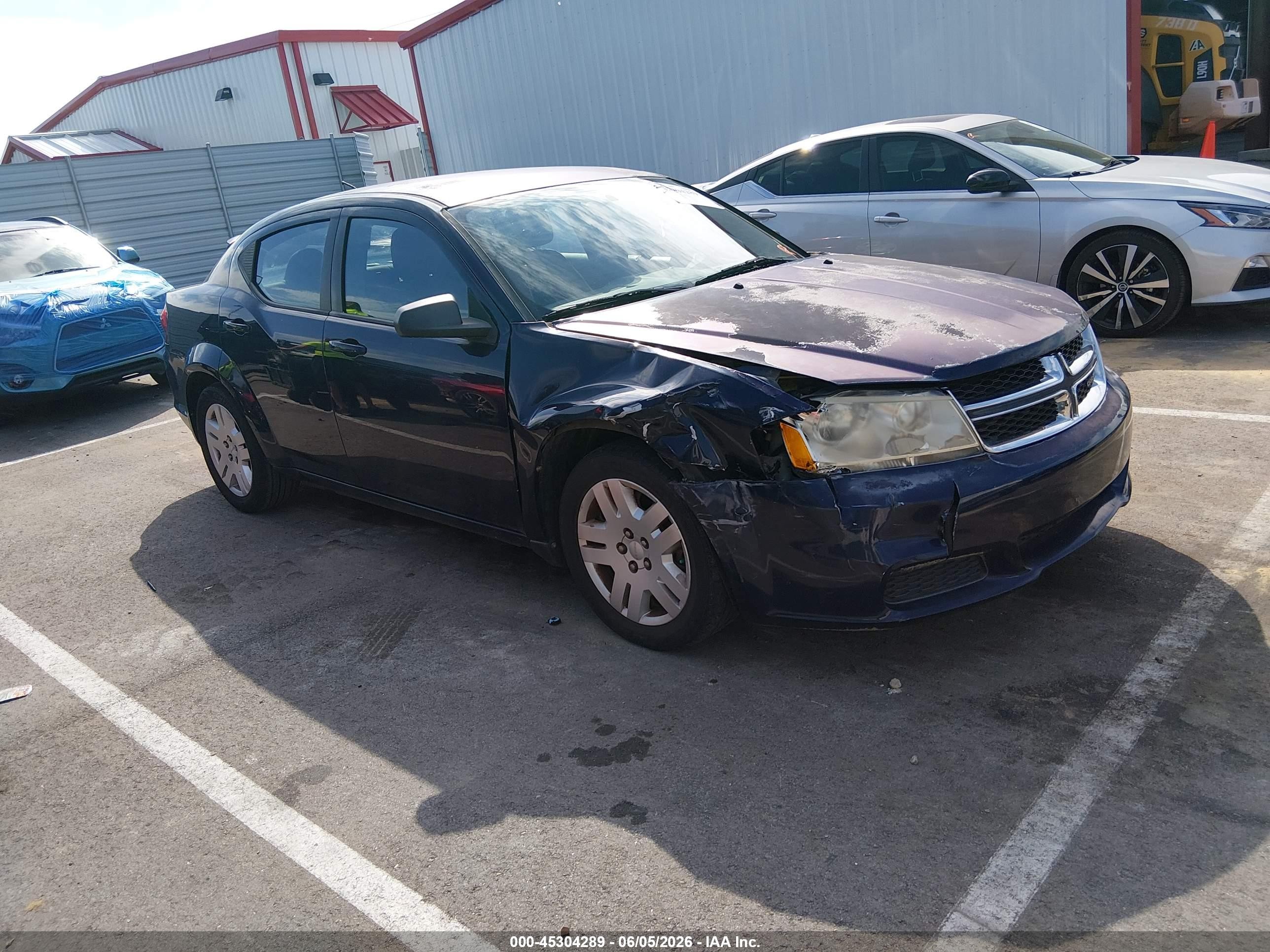 2013 Dodge Avenger Se Синий vin: 1C3CDZAB4DN690581