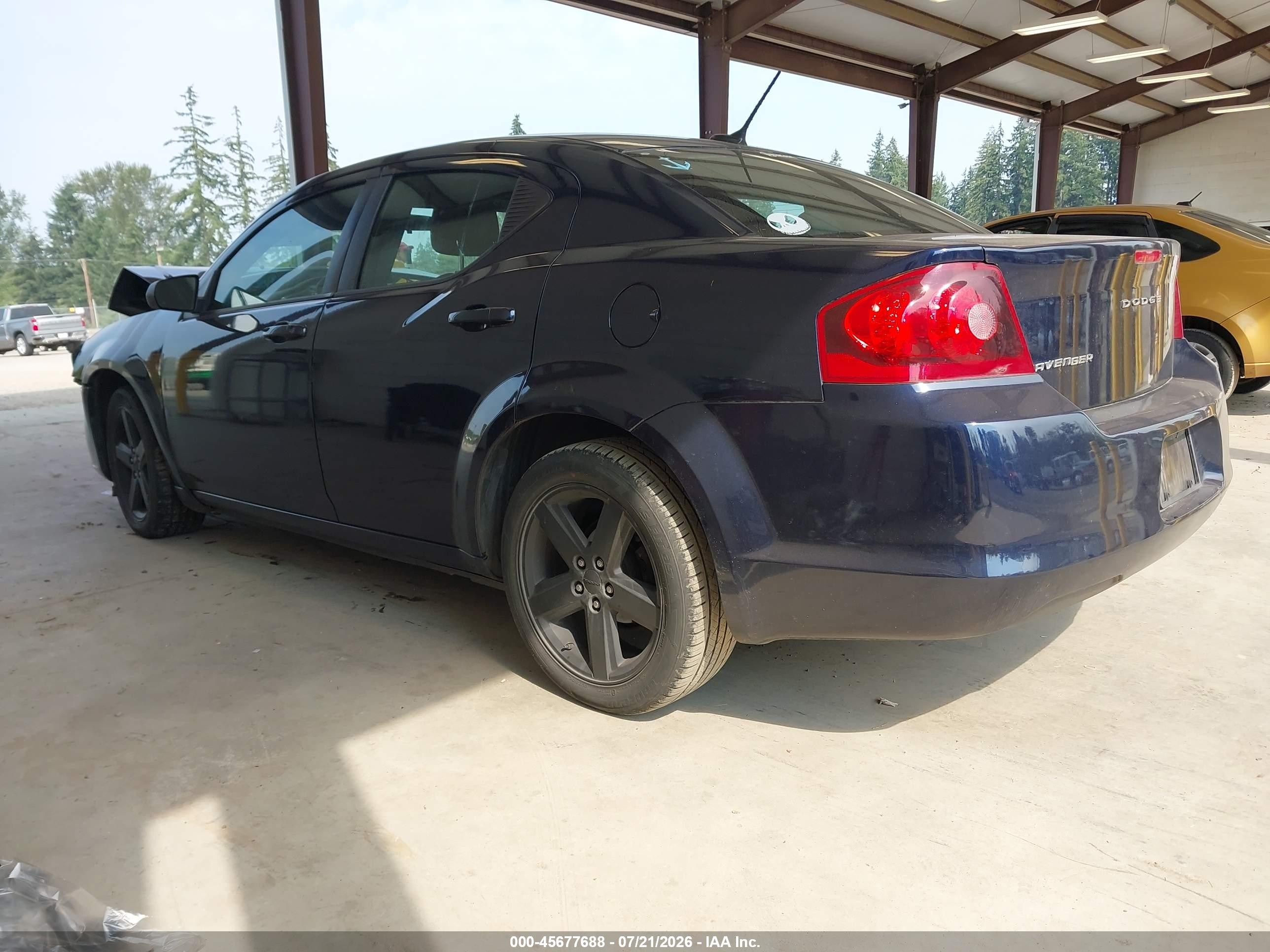 2013 Dodge Avenger Se Blue vin: 1C3CDZAB4DN708125
