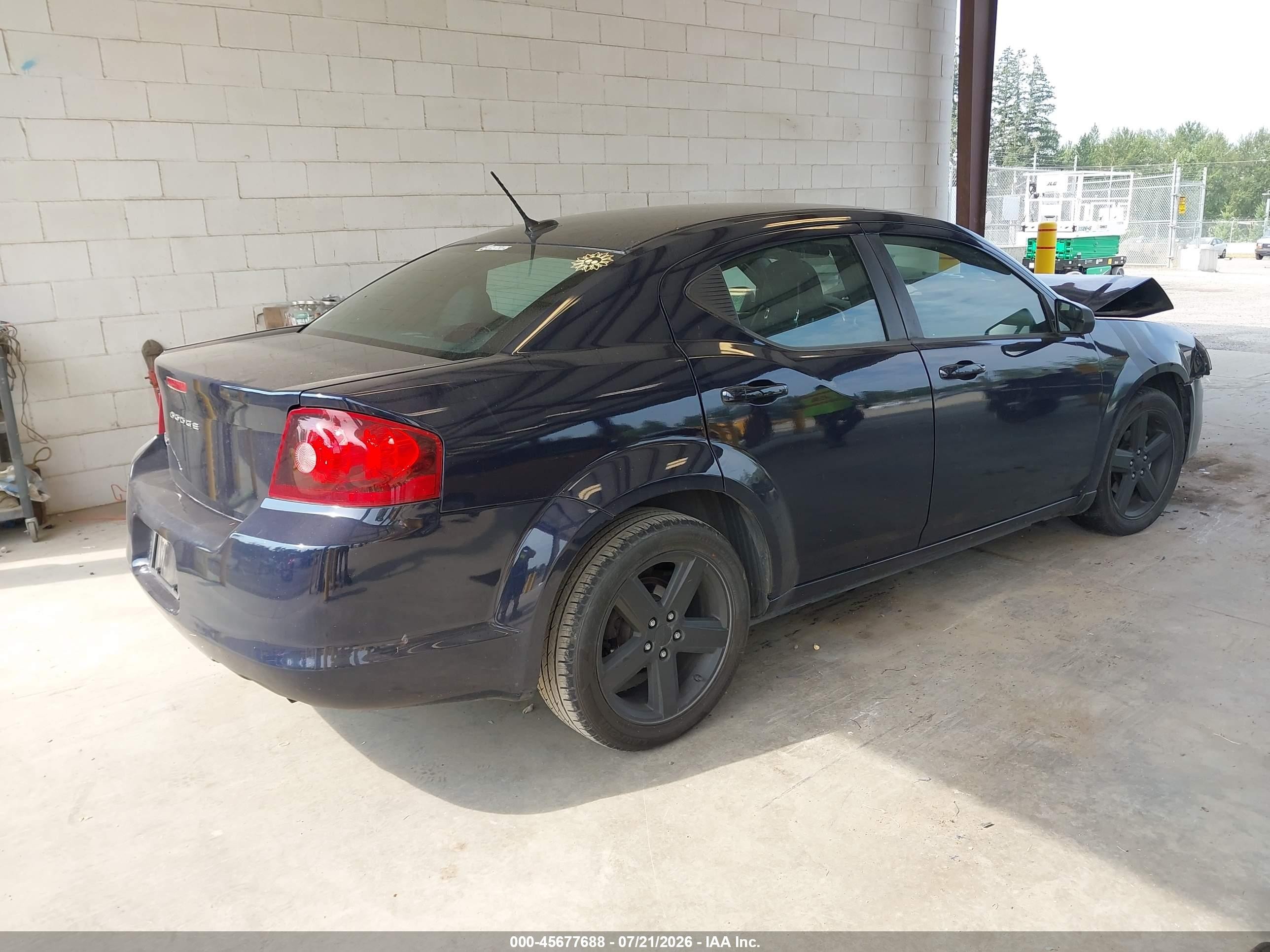 2013 Dodge Avenger Se Blue vin: 1C3CDZAB4DN708125