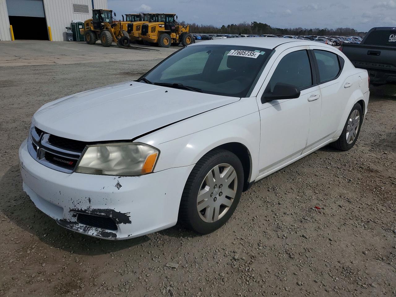 2013 Dodge Avenger White vin: 1C3CDZAB4DN726088