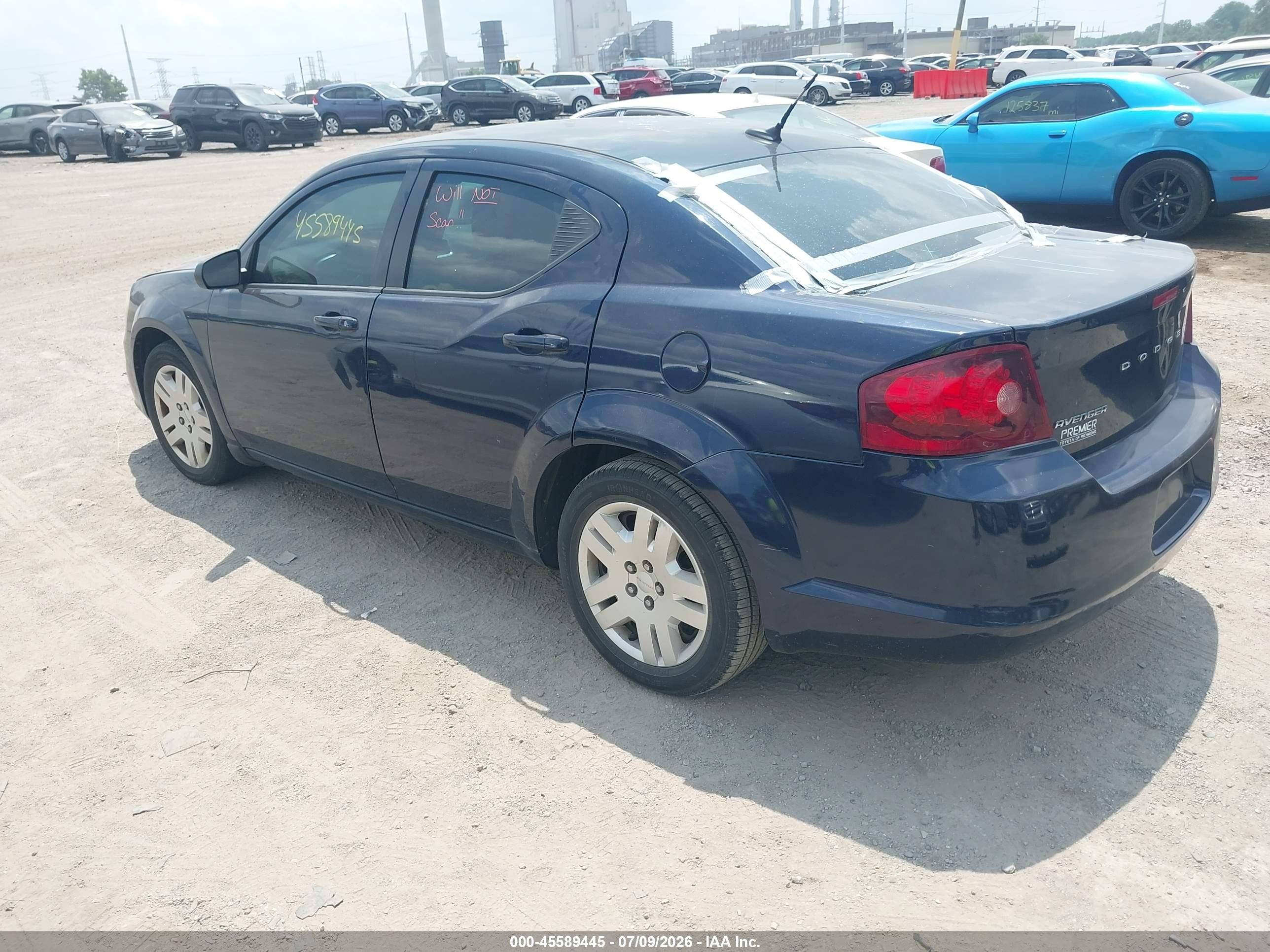 2014 Dodge Avenger Se Blue vin: 1C3CDZAB4EN117259