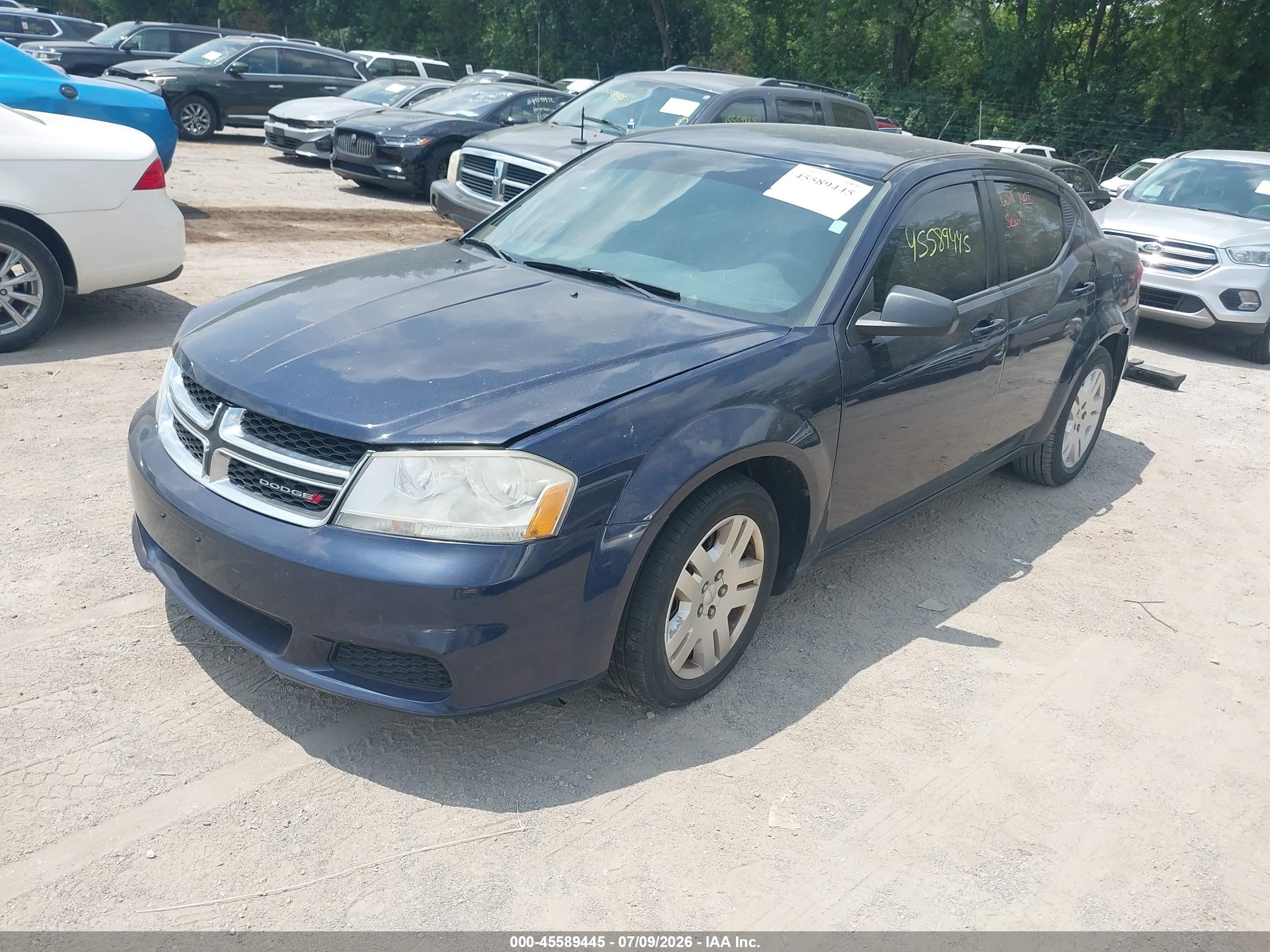 2014 Dodge Avenger Se Blue vin: 1C3CDZAB4EN117259