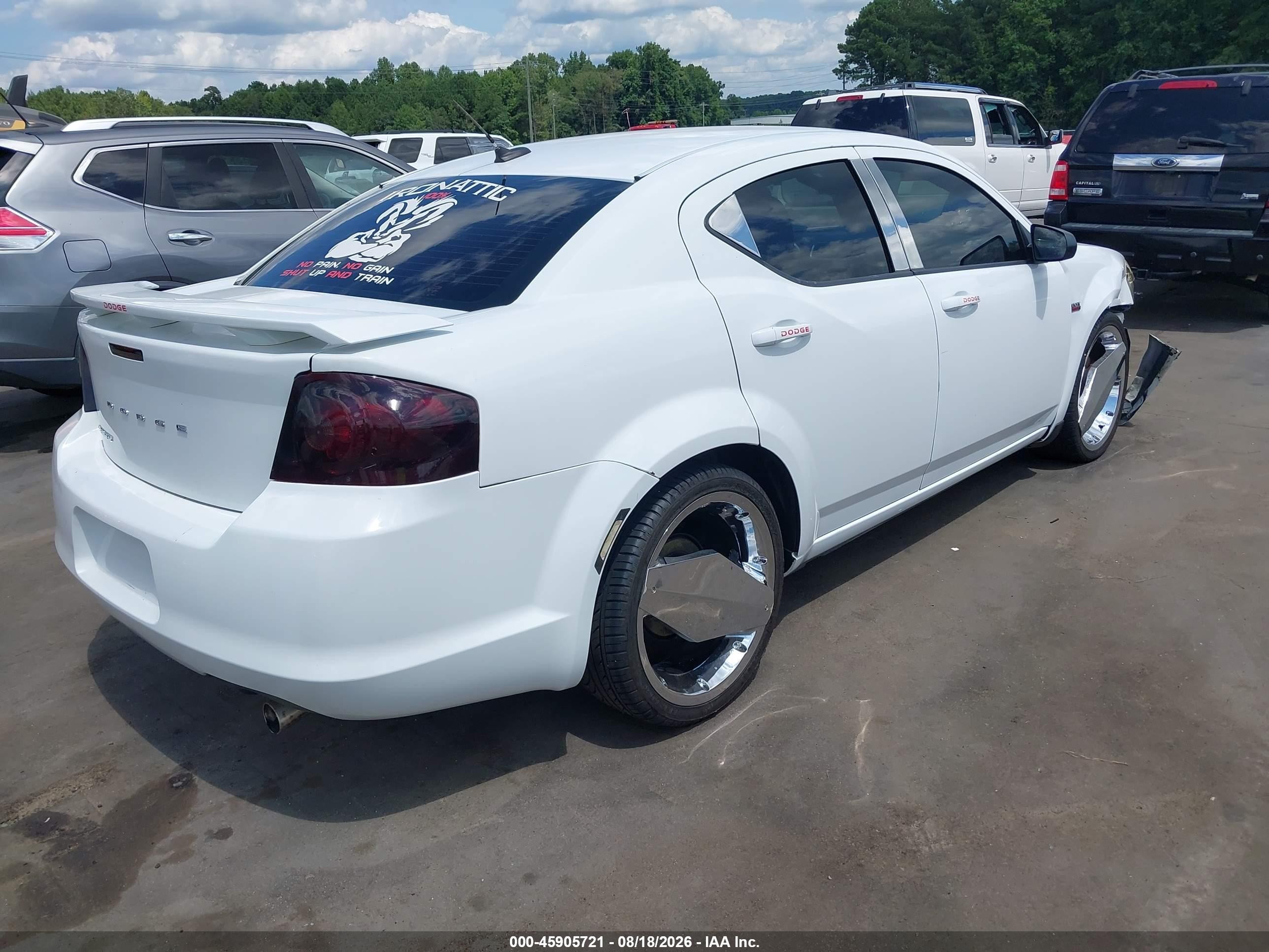 2014 Dodge Avenger Se White vin: 1C3CDZAB4EN129413