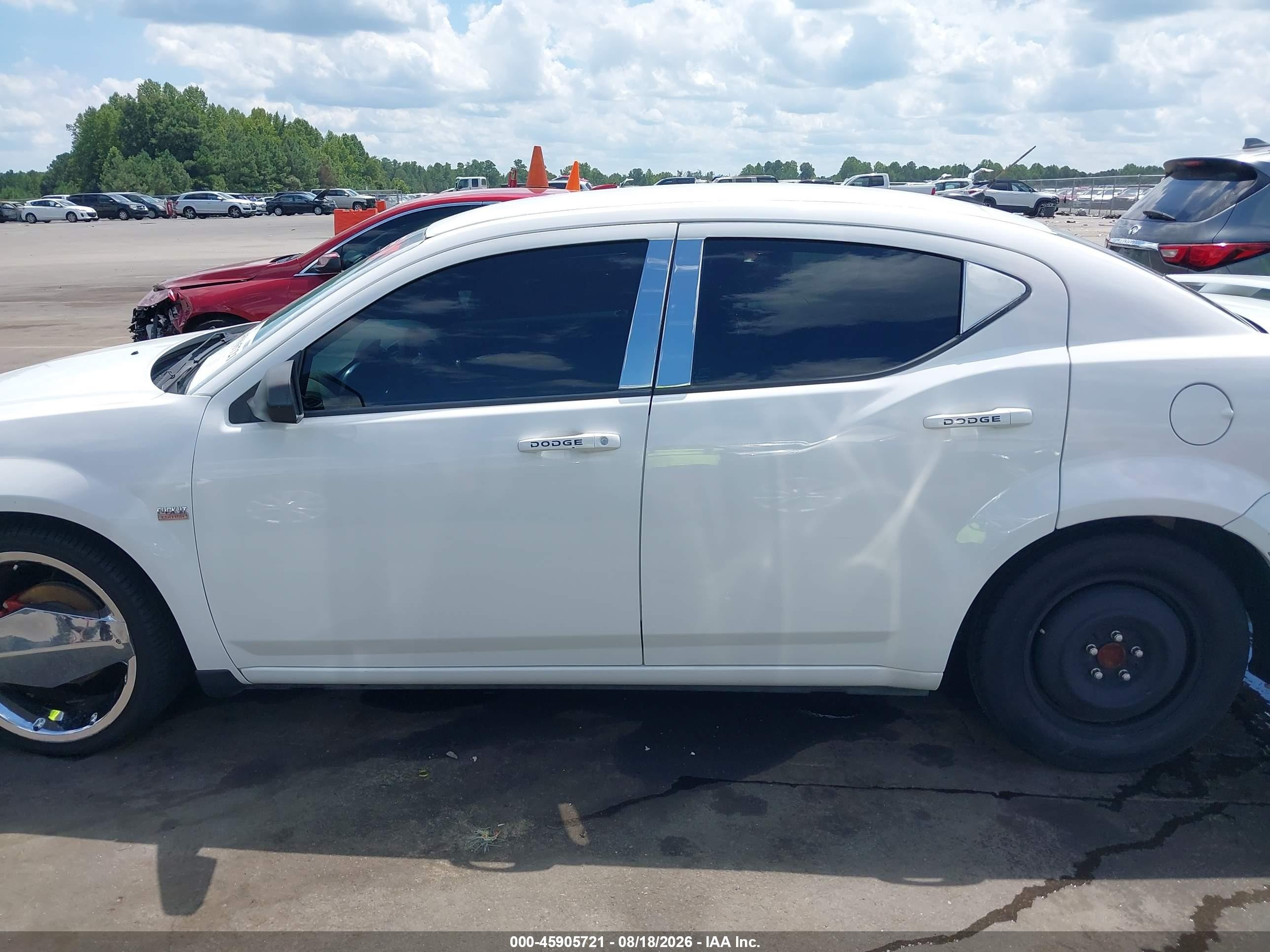 2014 Dodge Avenger Se White vin: 1C3CDZAB4EN129413