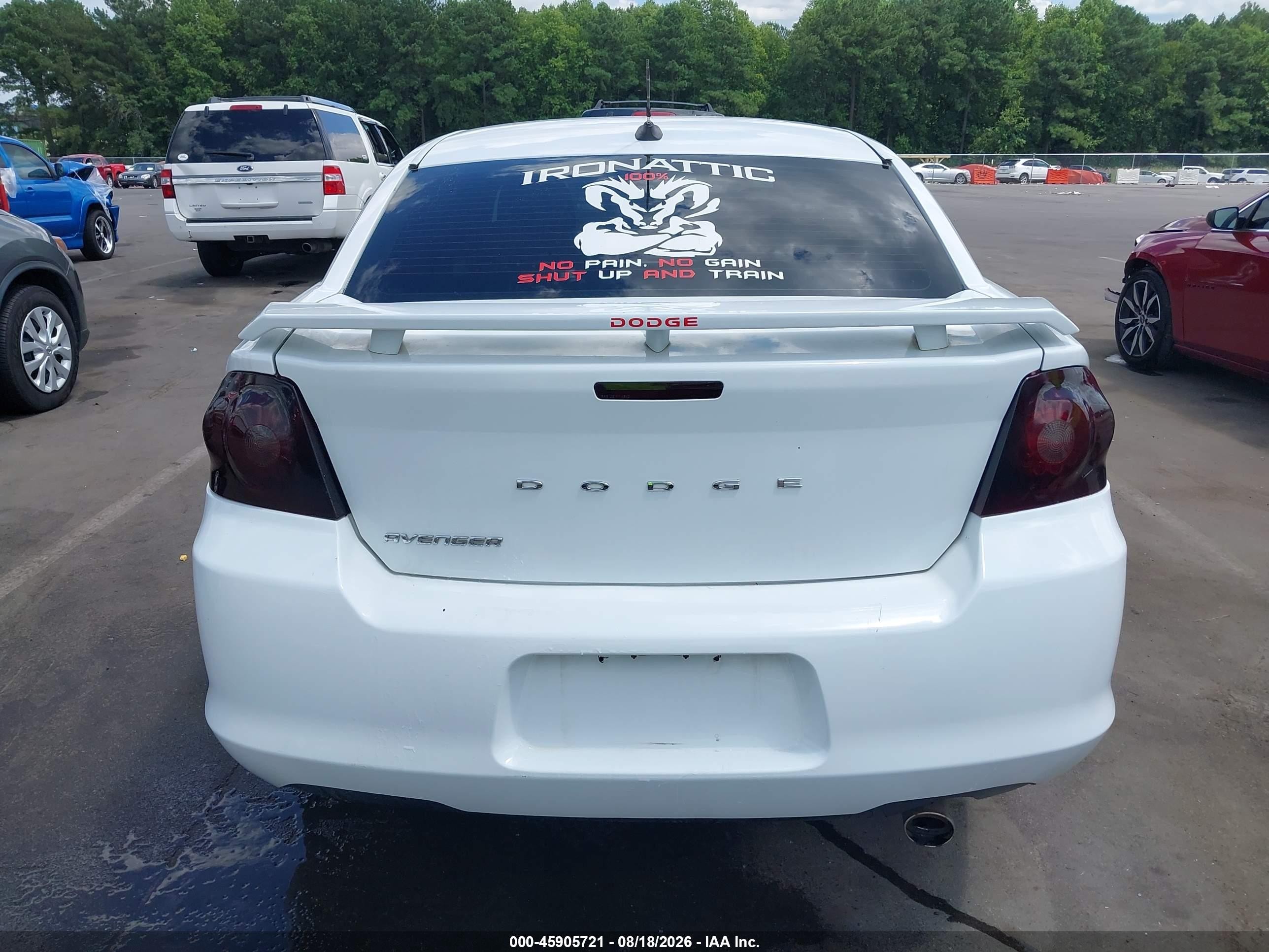 2014 Dodge Avenger Se White vin: 1C3CDZAB4EN129413