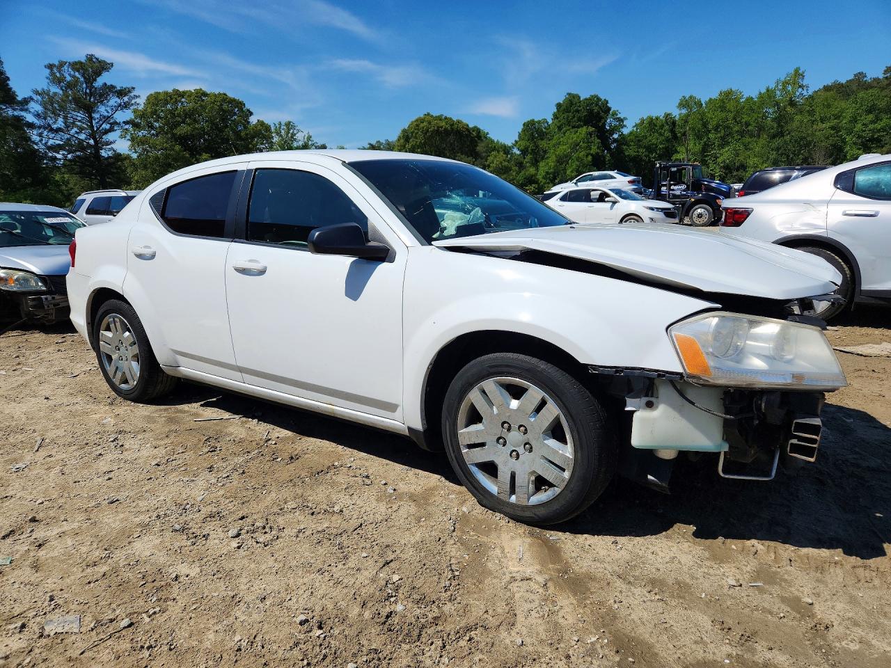 2014 Dodge Avenger Se White vin: 1C3CDZAB4EN133588