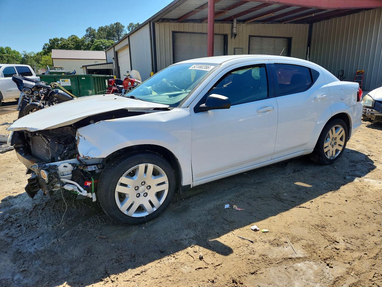 2014 Dodge Avenger Se White vin: 1C3CDZAB4EN133588