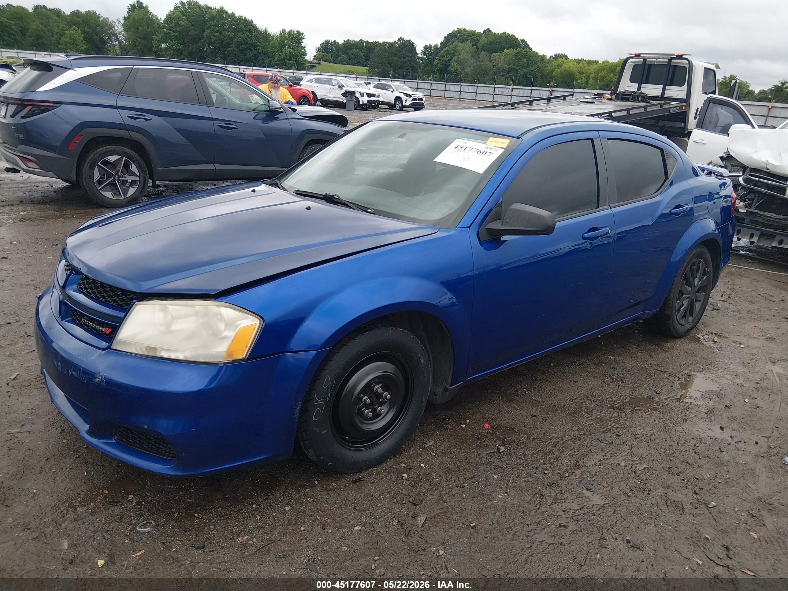 2014 Dodge Avenger Se Blue vin: 1C3CDZAB4EN144543