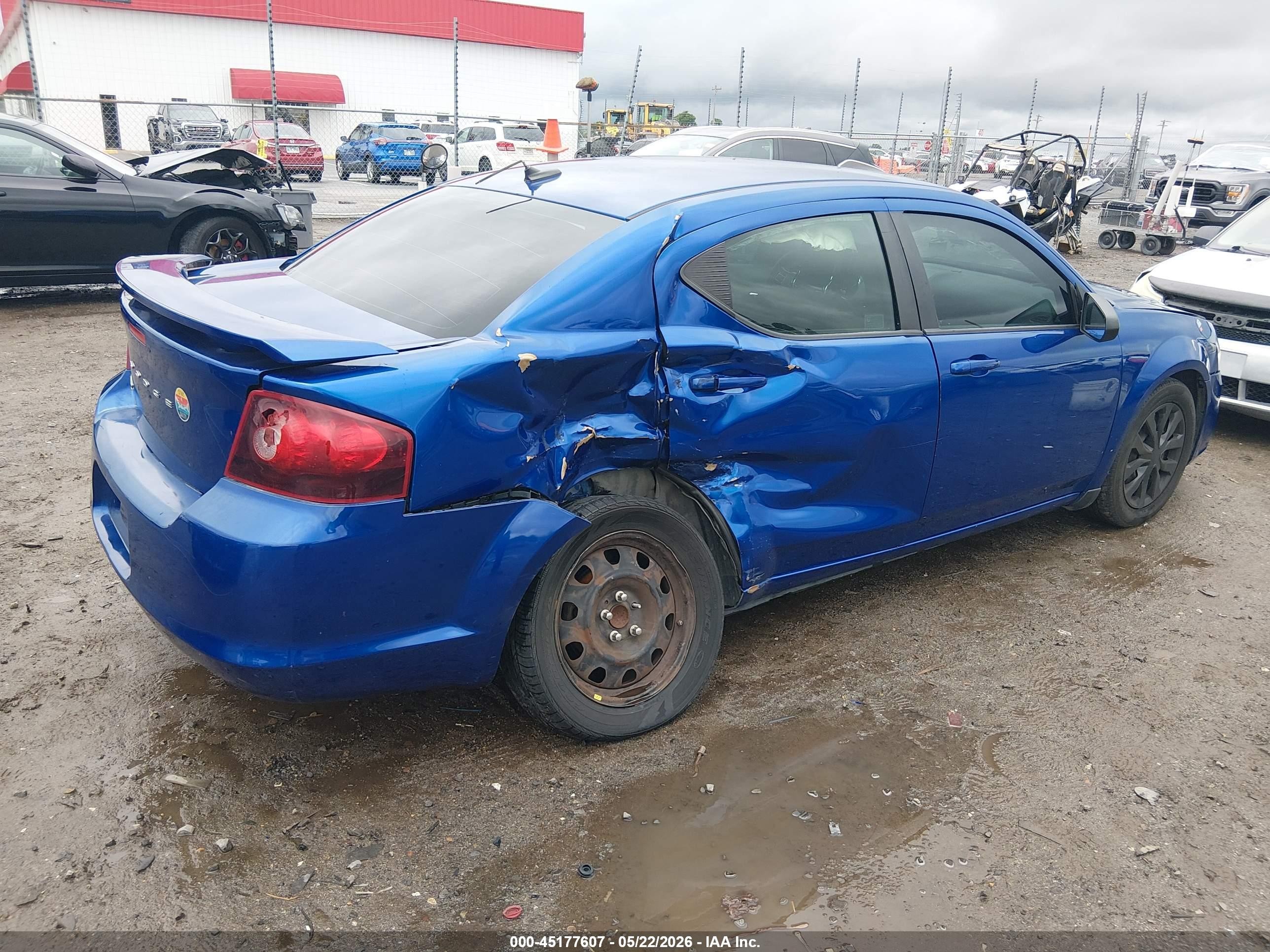 2014 Dodge Avenger Se Blue vin: 1C3CDZAB4EN144543