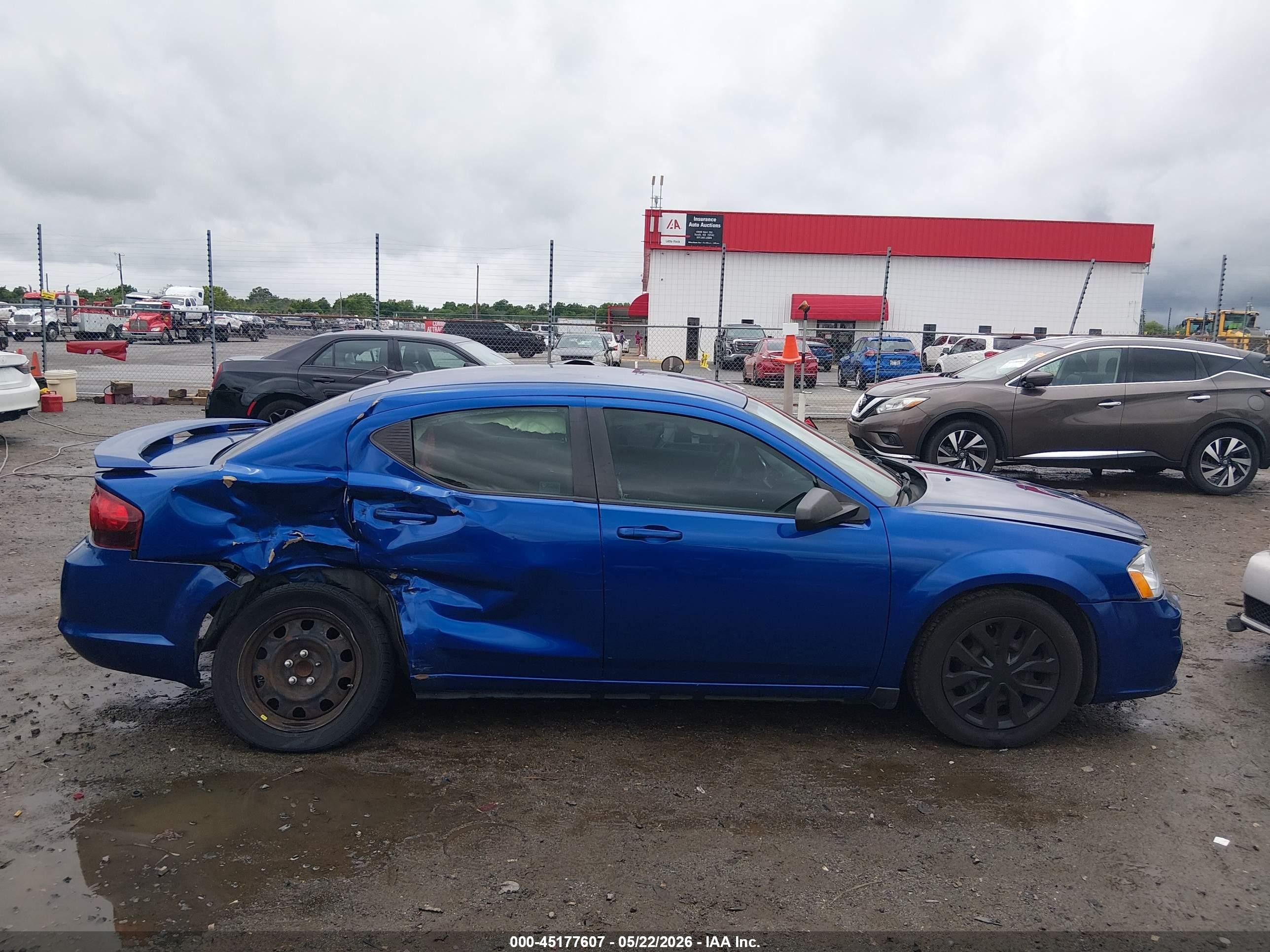 2014 Dodge Avenger Se Blue vin: 1C3CDZAB4EN144543