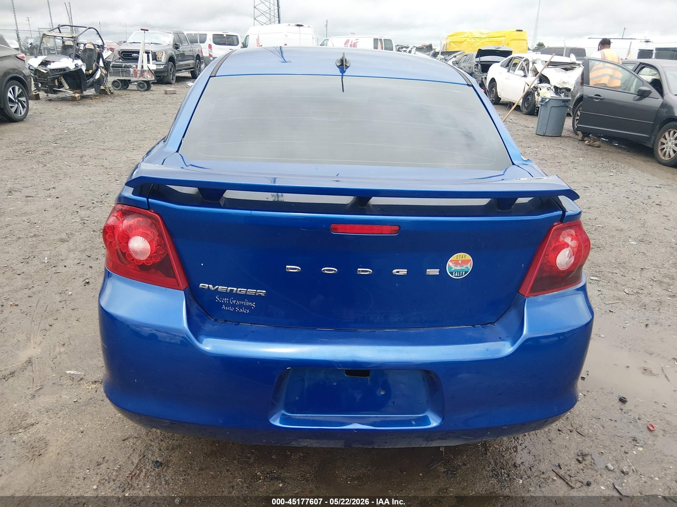 2014 Dodge Avenger Se Blue vin: 1C3CDZAB4EN144543