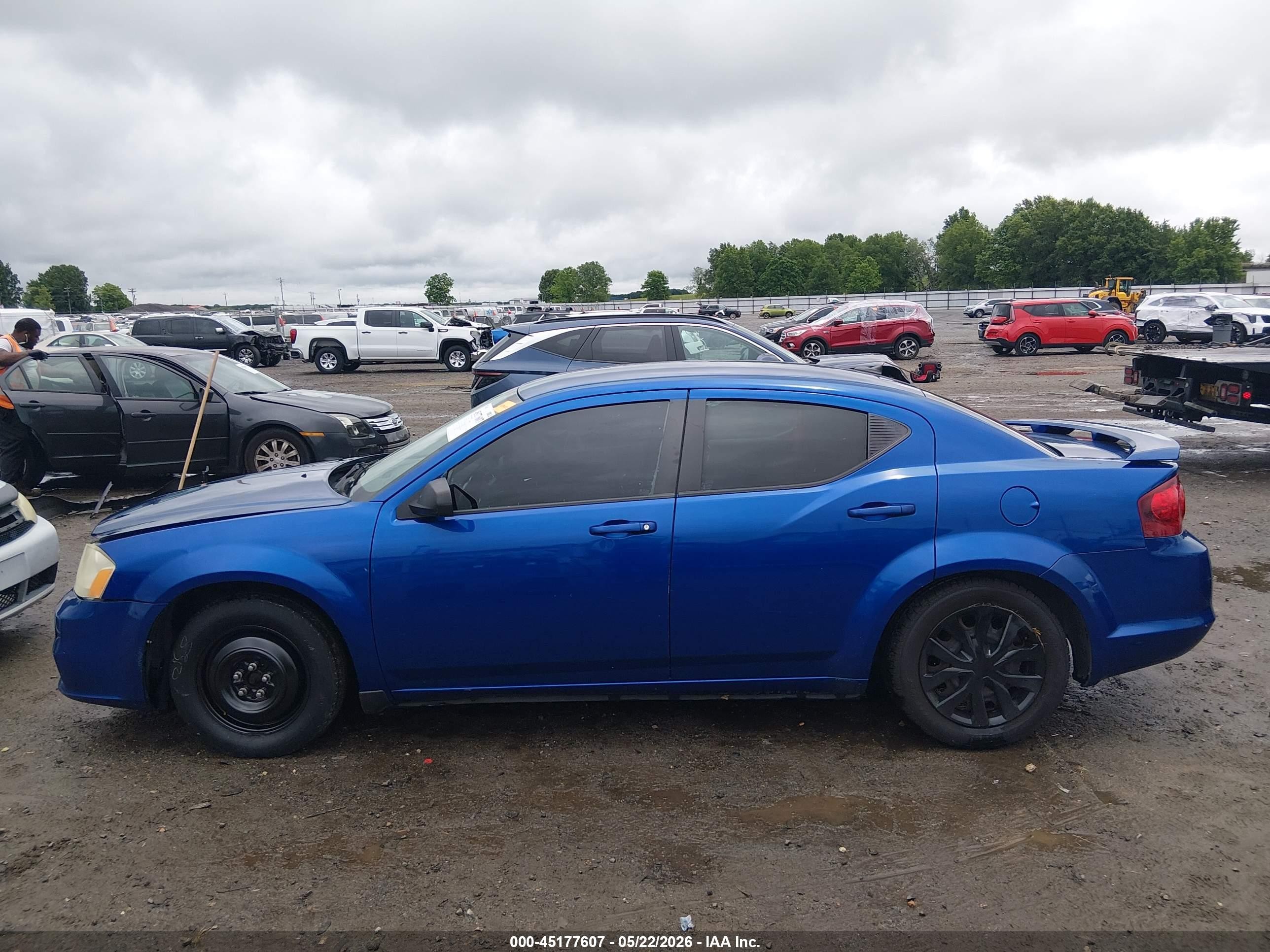 2014 Dodge Avenger Se Blue vin: 1C3CDZAB4EN144543