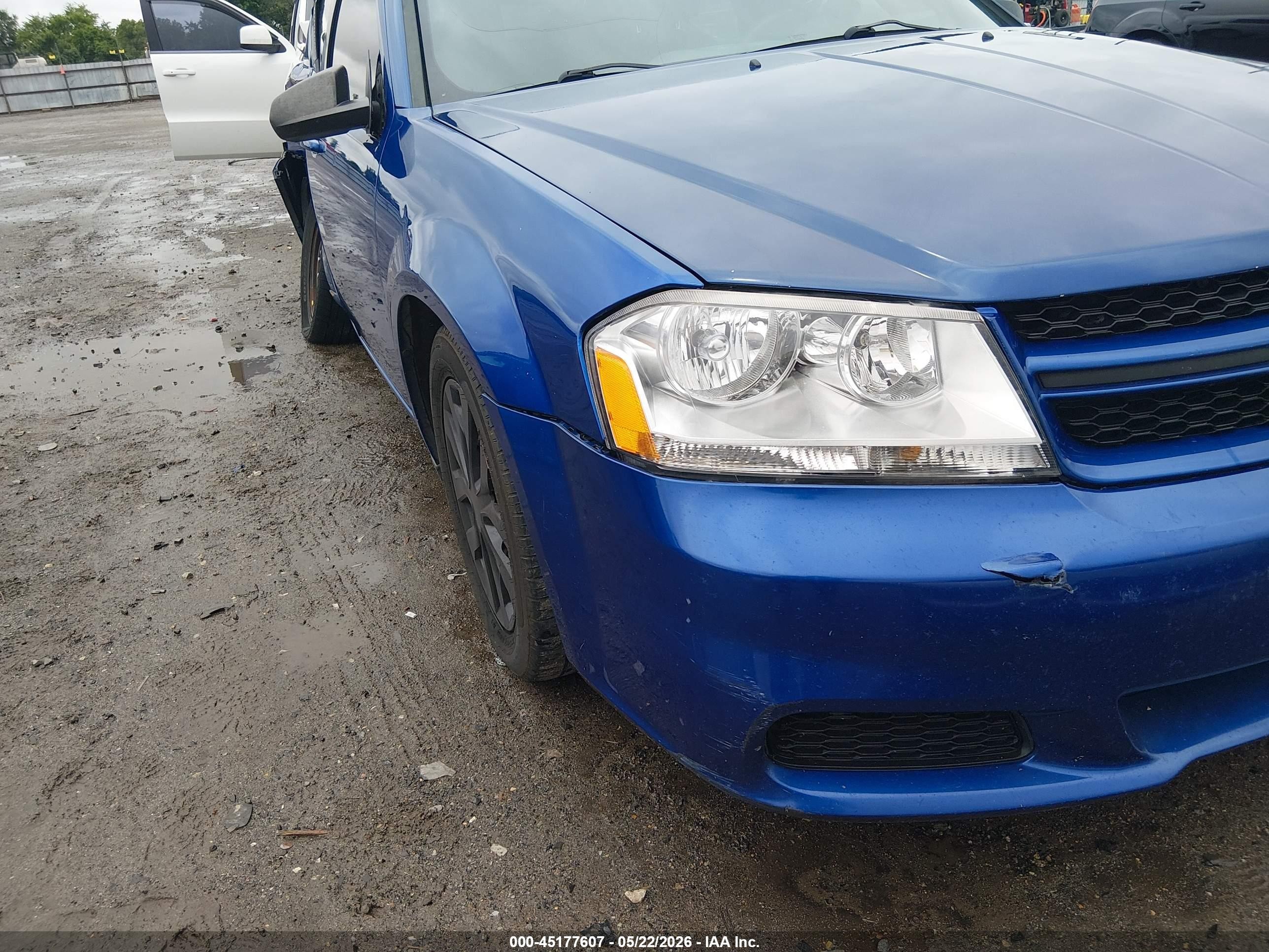 2014 Dodge Avenger Se Blue vin: 1C3CDZAB4EN144543