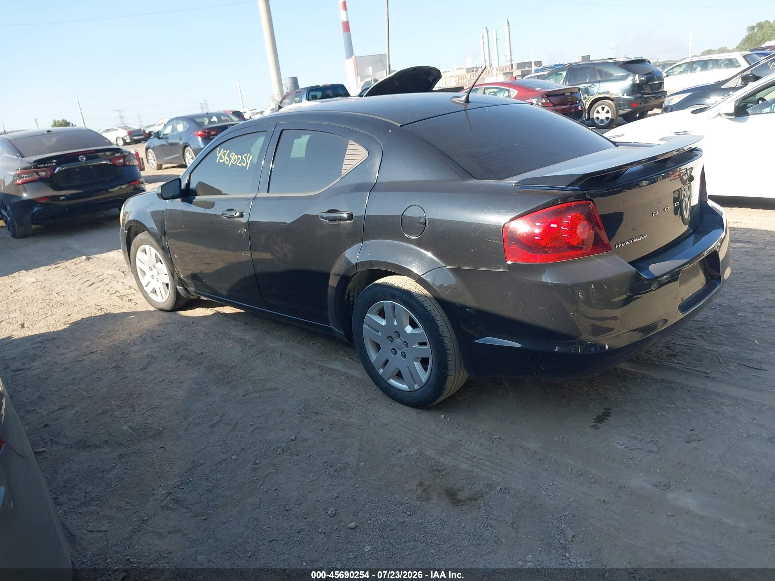2014 Dodge Avenger Se Black vin: 1C3CDZAB4EN145482