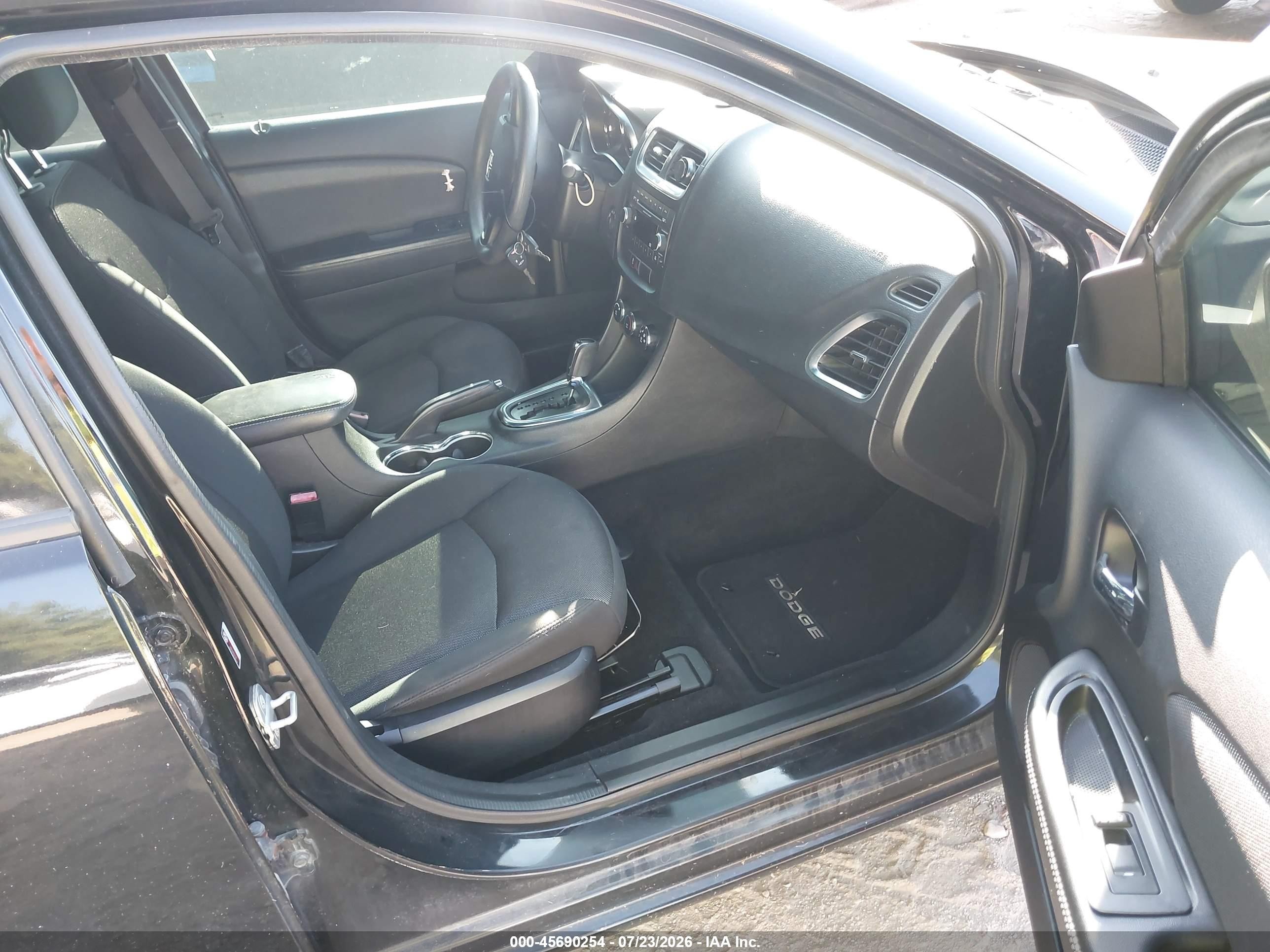 2014 Dodge Avenger Se Black vin: 1C3CDZAB4EN145482