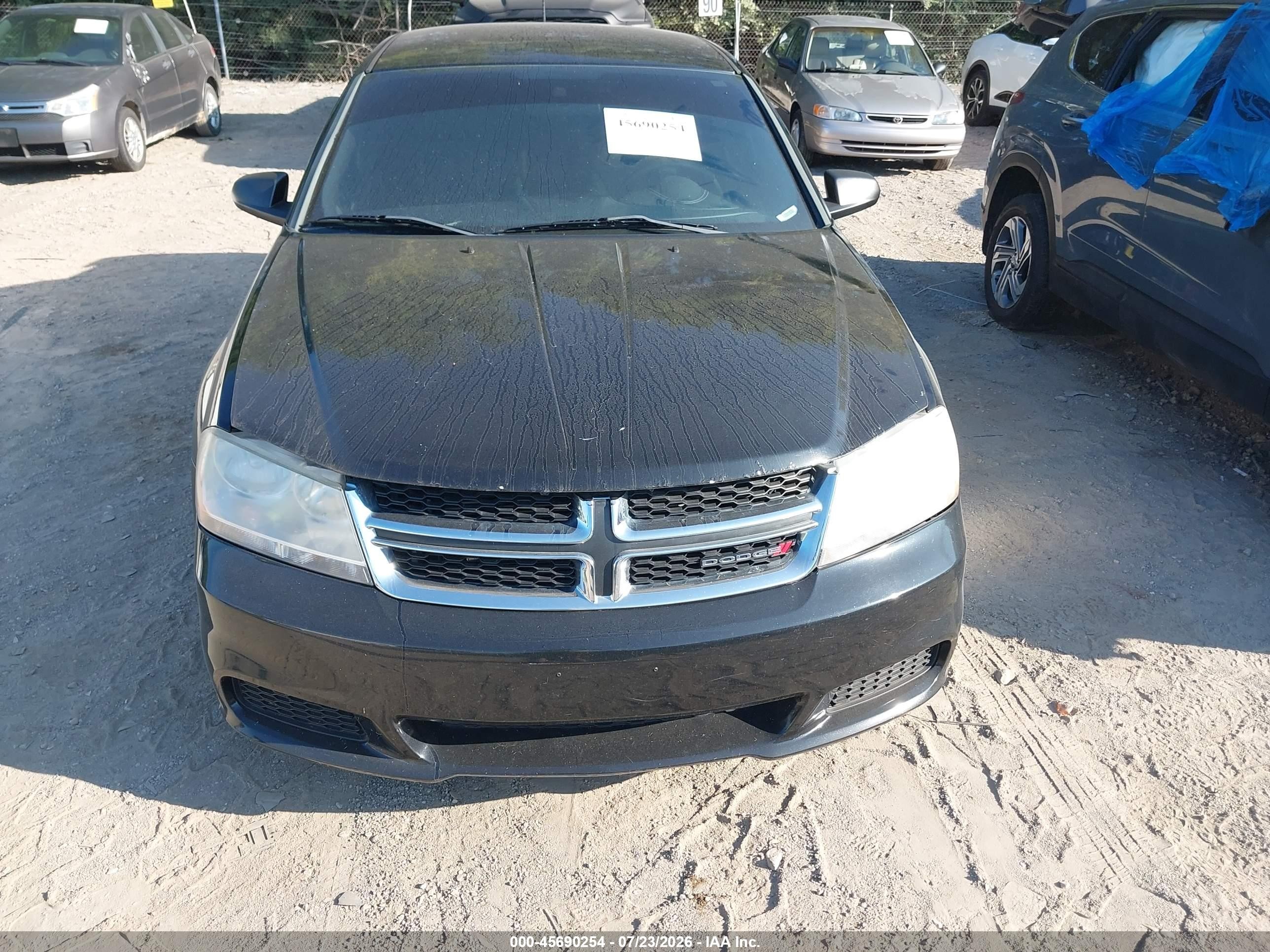 2014 Dodge Avenger Se Black vin: 1C3CDZAB4EN145482