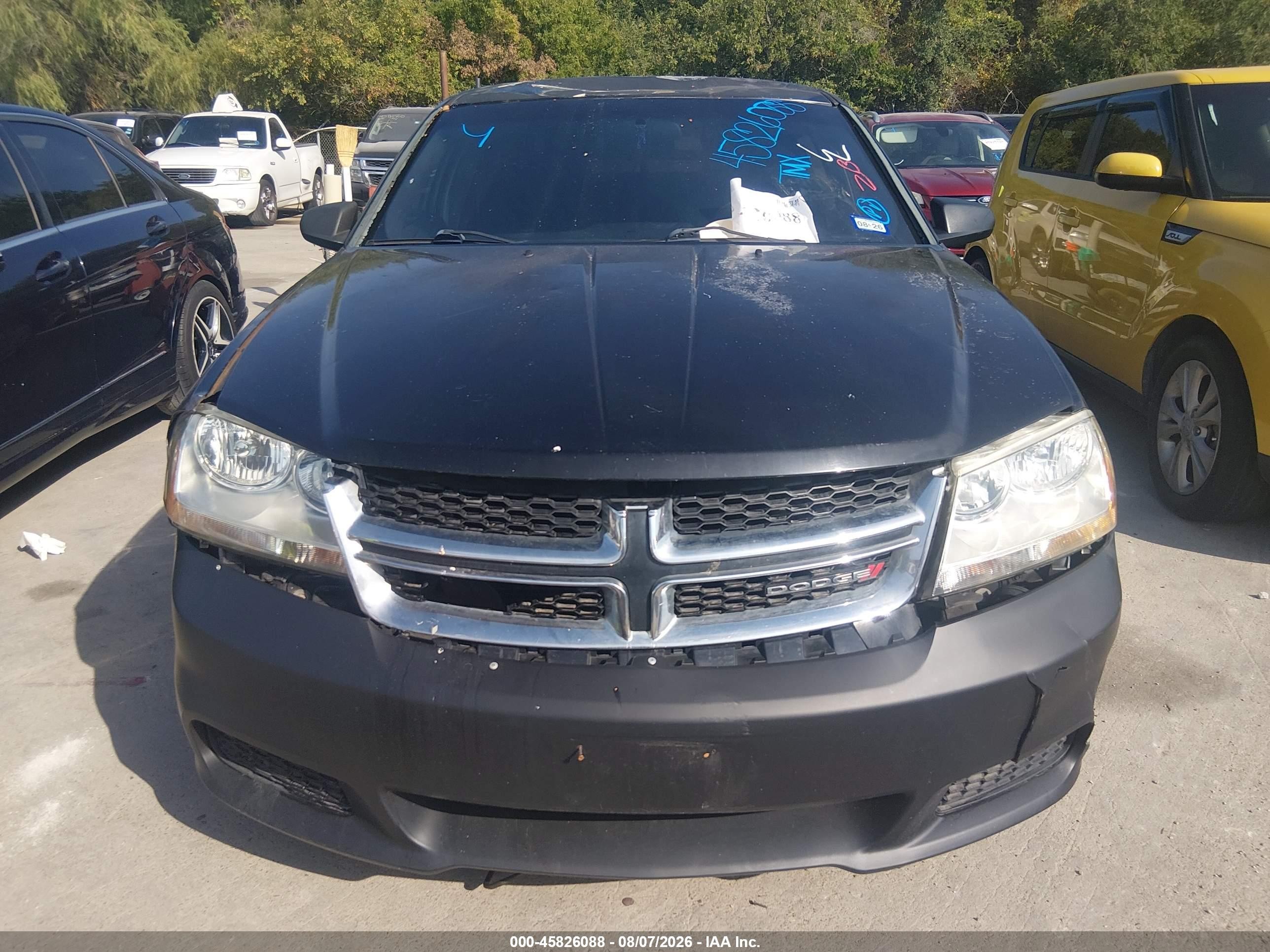2014 Dodge Avenger Se Black vin: 1C3CDZAB4EN154392